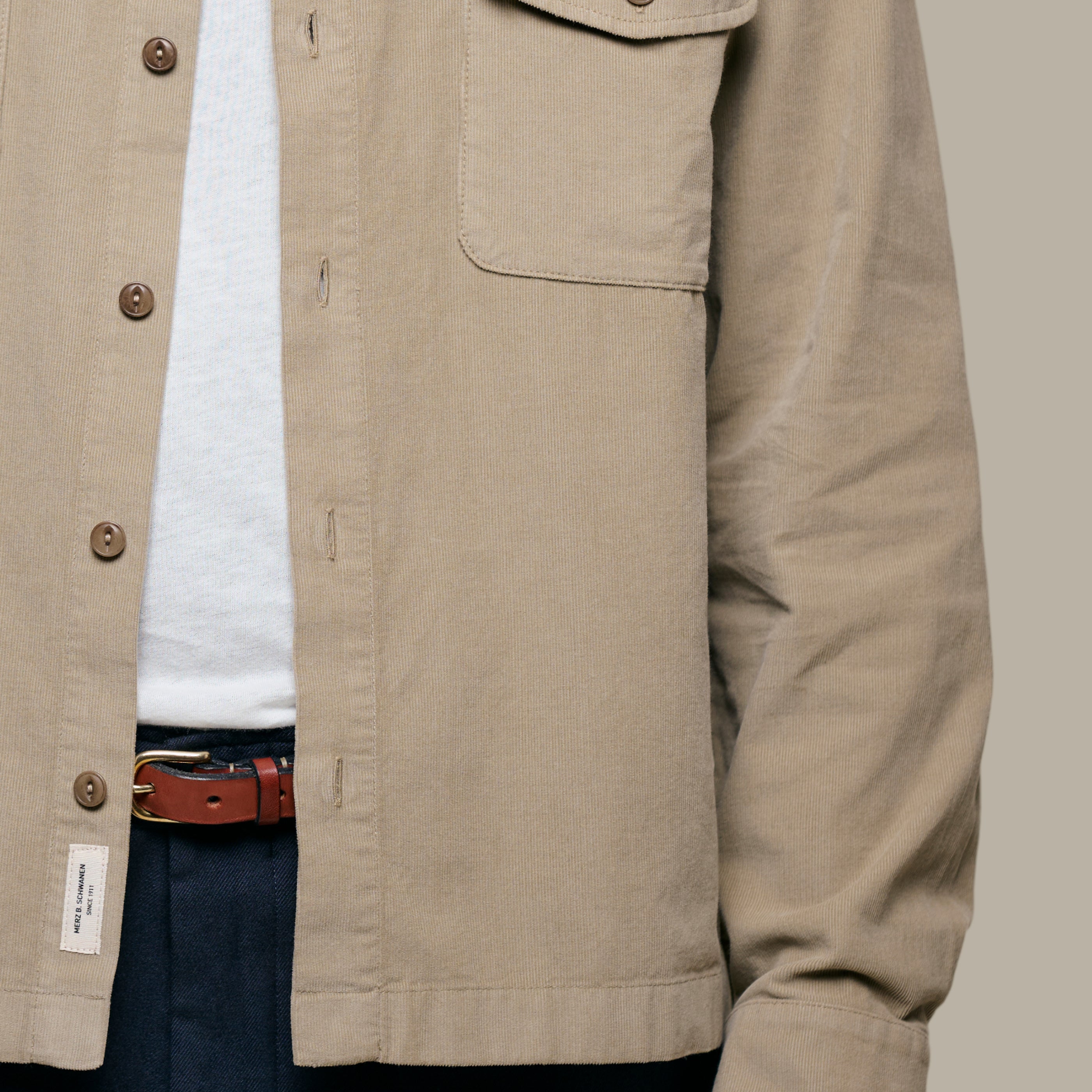 close up shot of lightweight cotton corduroy fabric