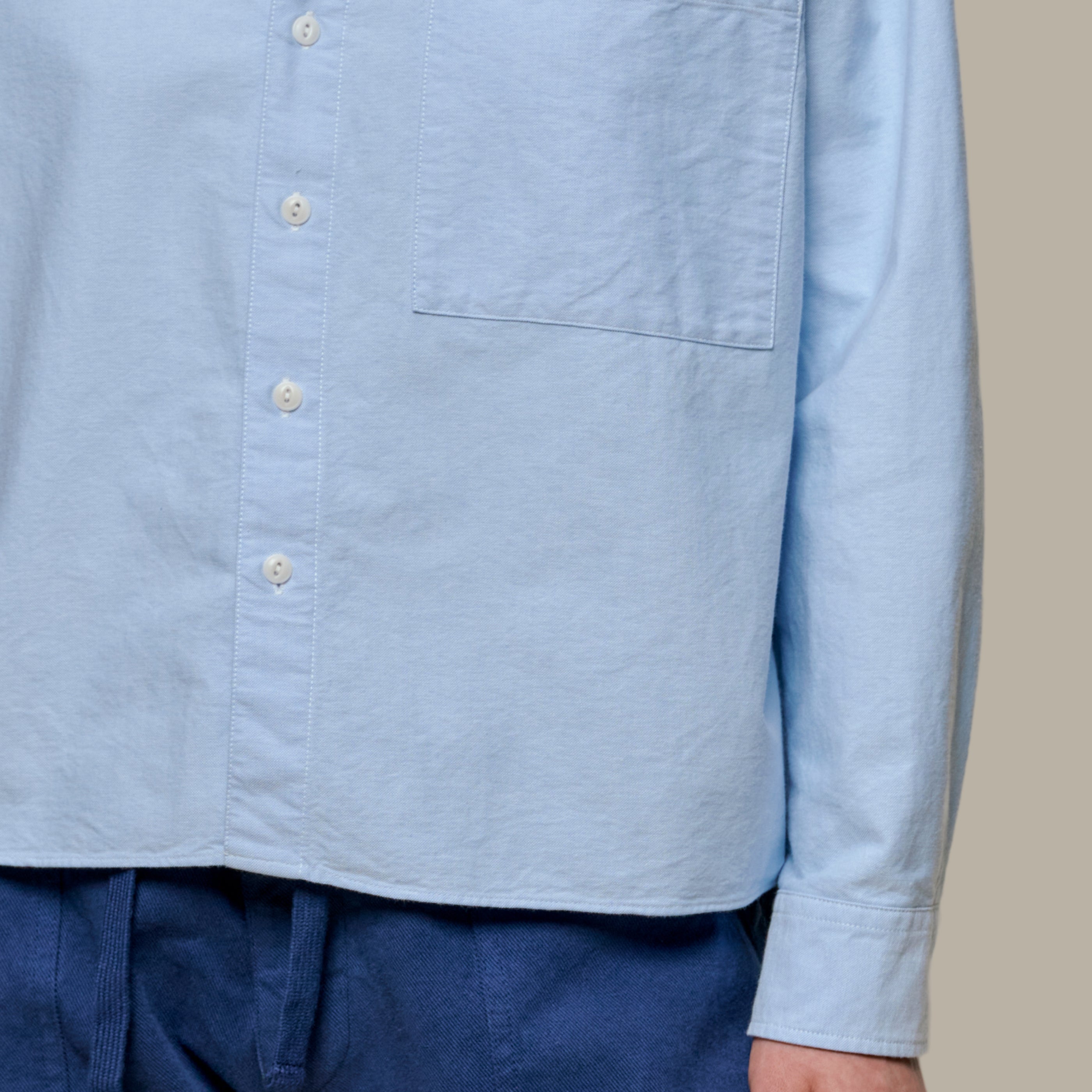 close up shot of cotton oxford fabric