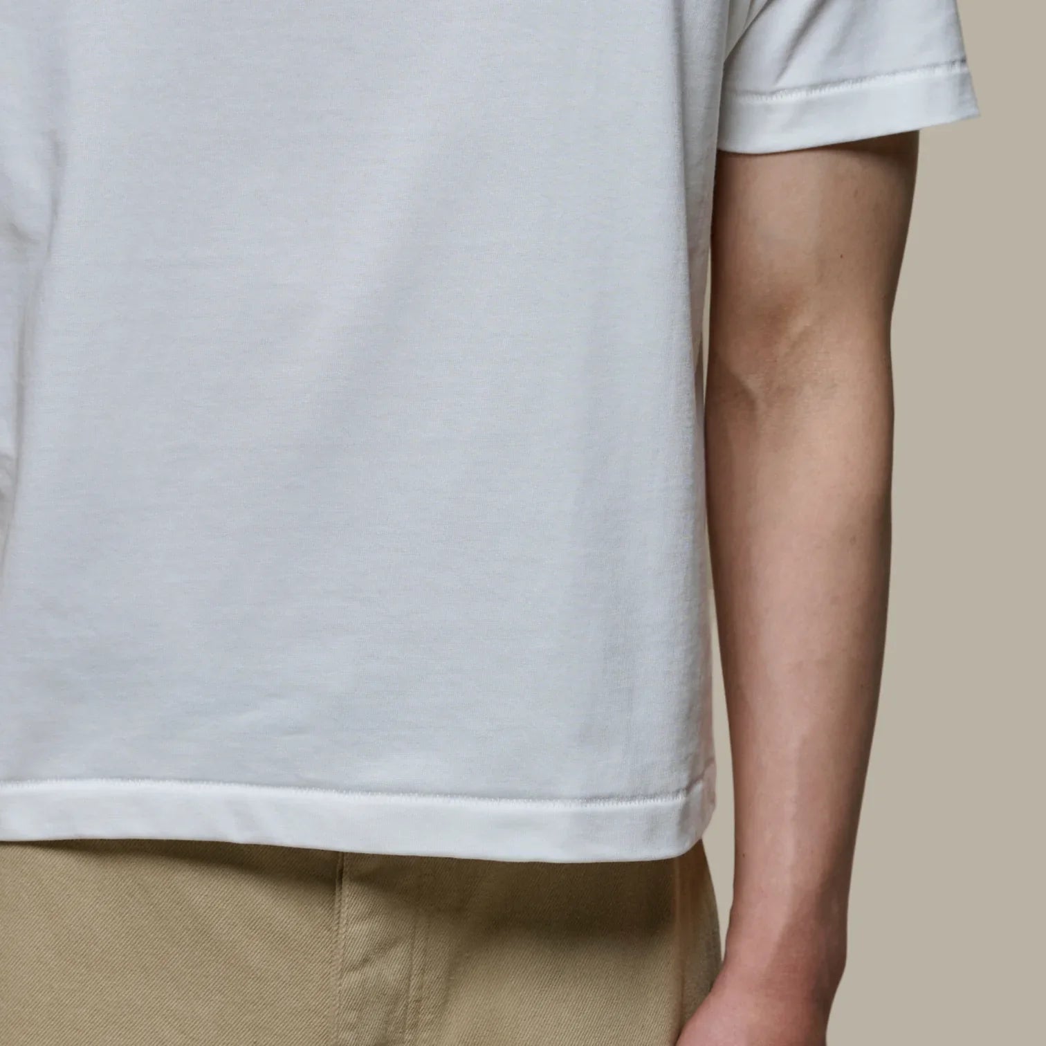 Close up shot of sturdy cotton jersey fabric