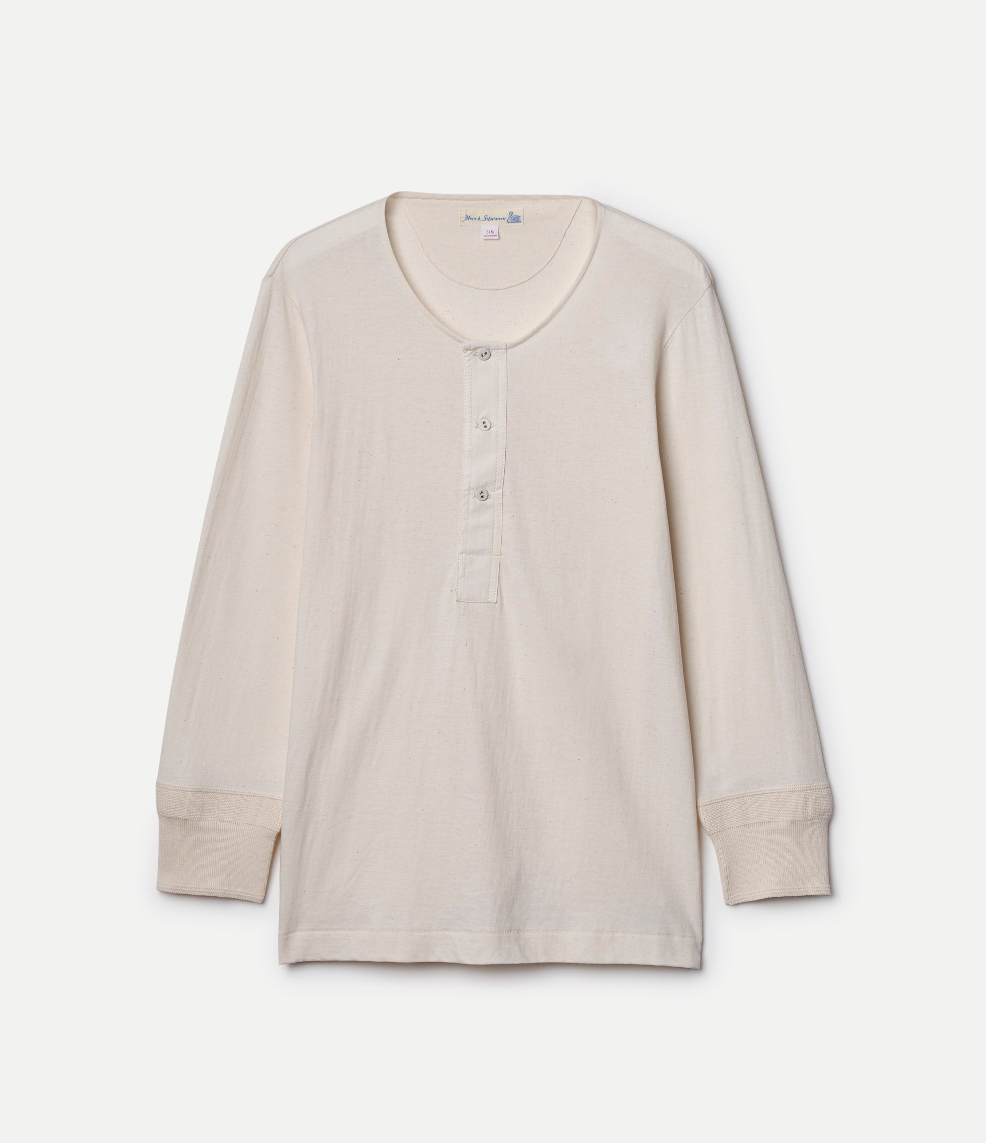 Beige long-sleeve shirt on a white background