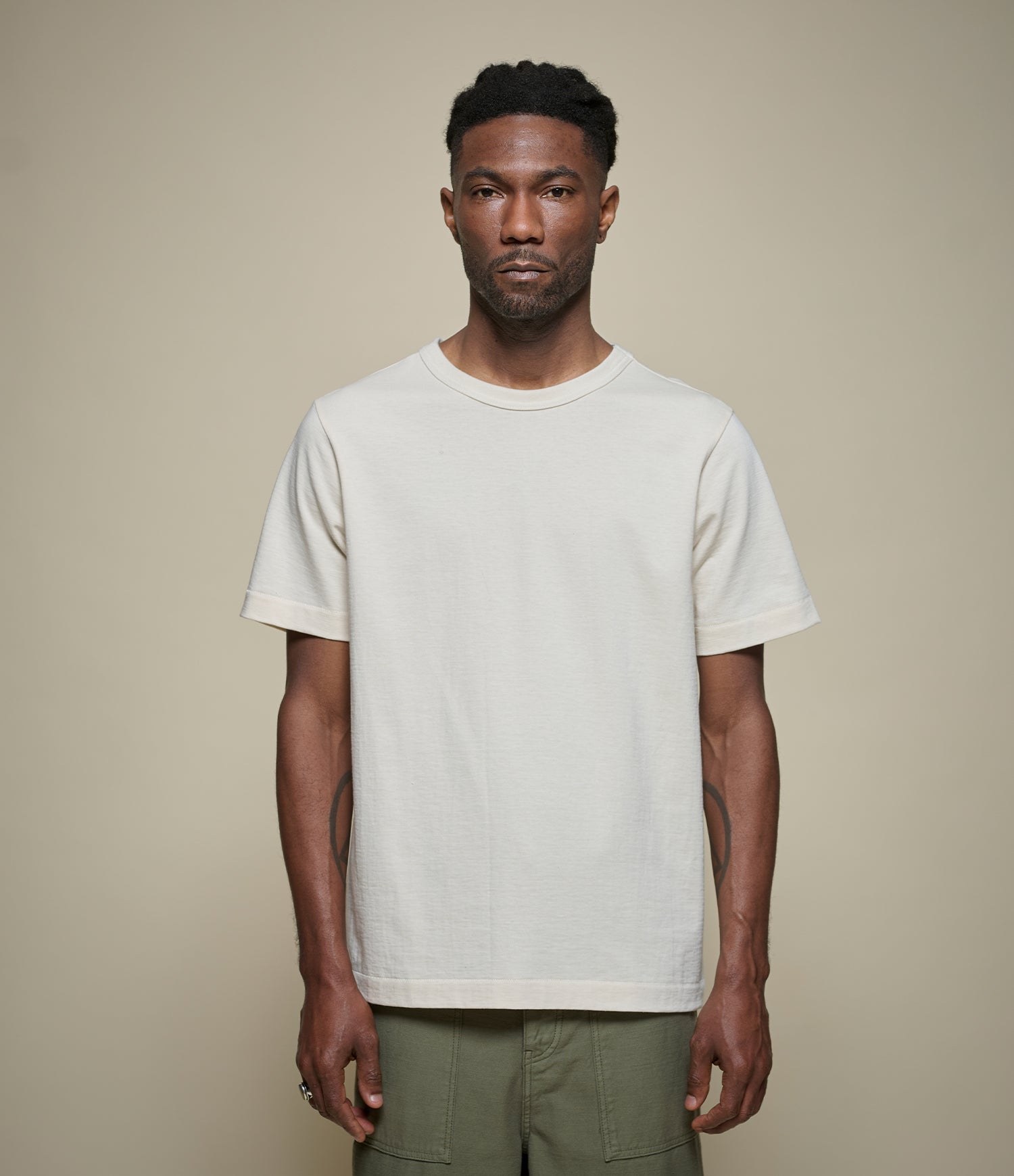 メンズウェア TFW49 5525 TSHIRT white L 214 Loopwheeled Relaxed Fit Midweight T-Shirt – Merz b. Schwanen
