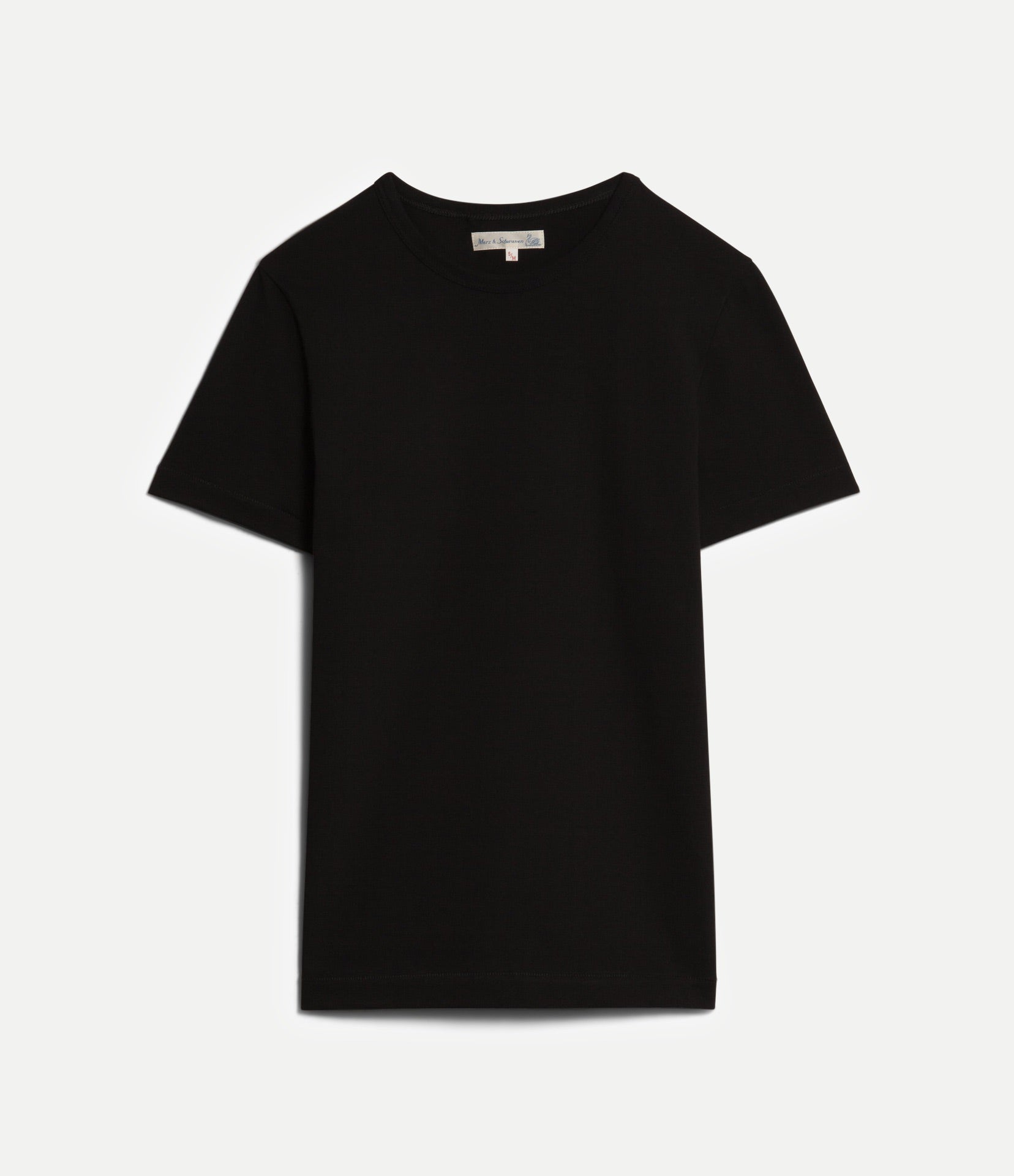 Black t-shirt on a white background