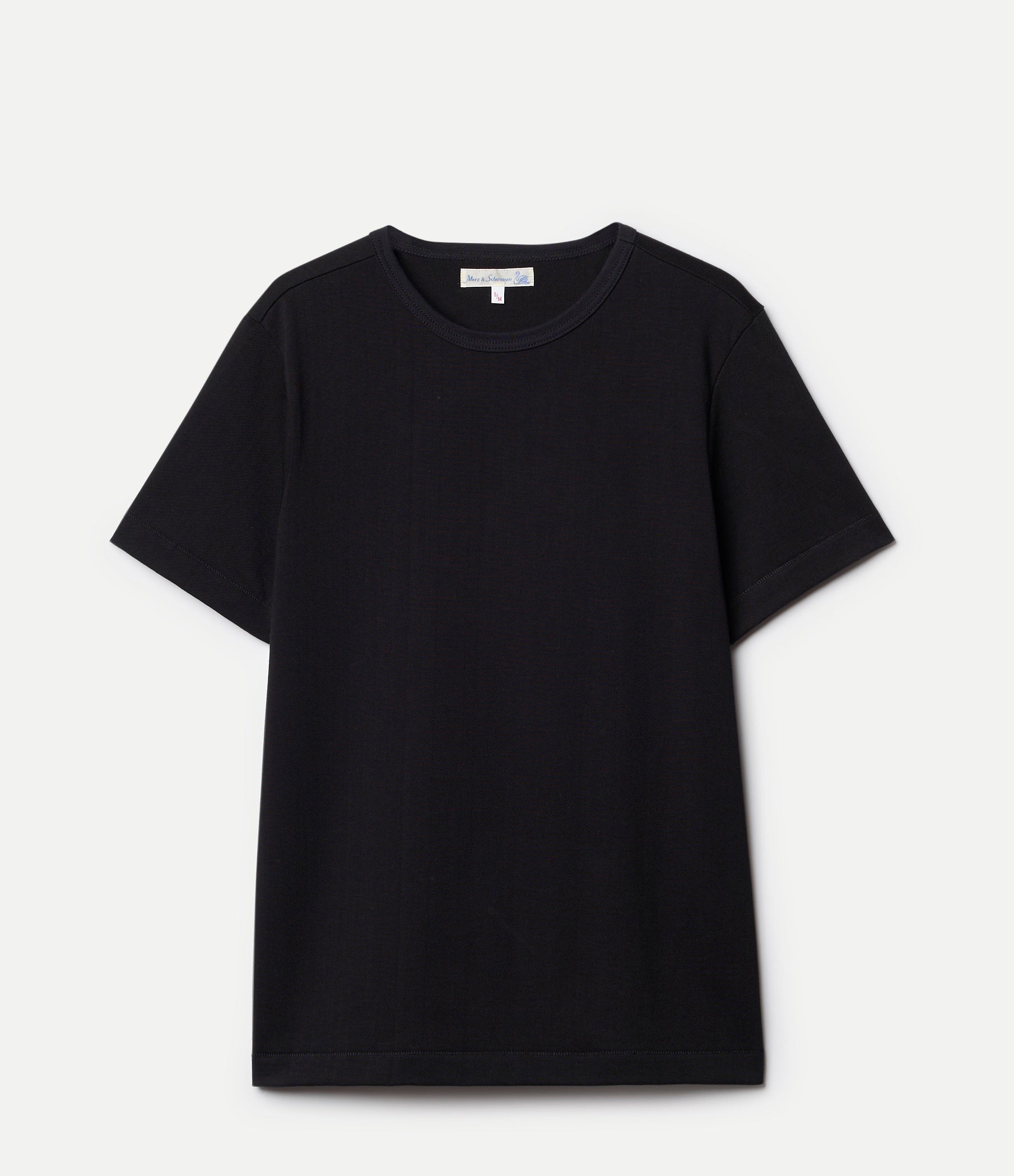 Black t-shirt on a white background