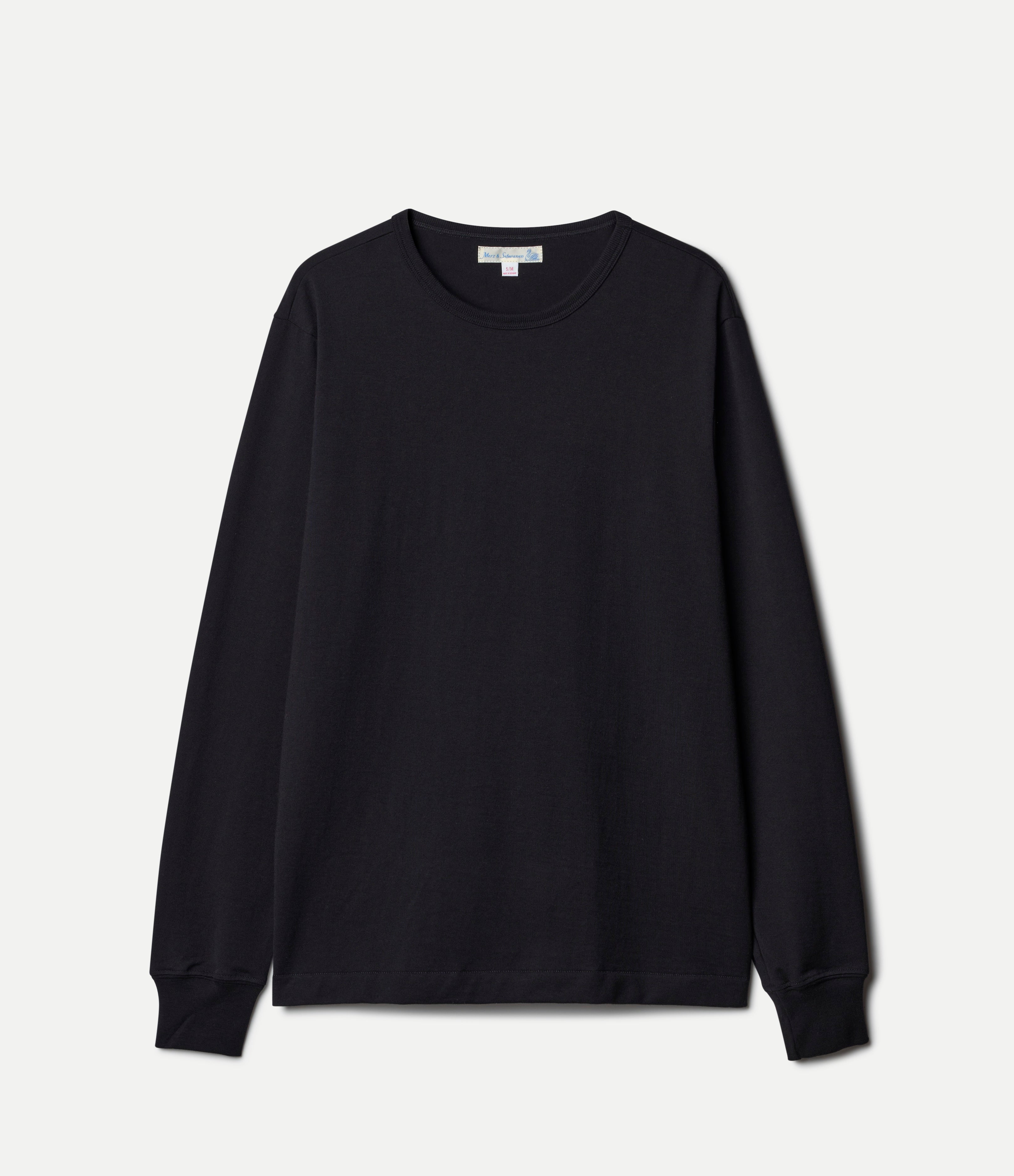 2M15LS Black Refined Longsleeve | Merz b. Schwanen