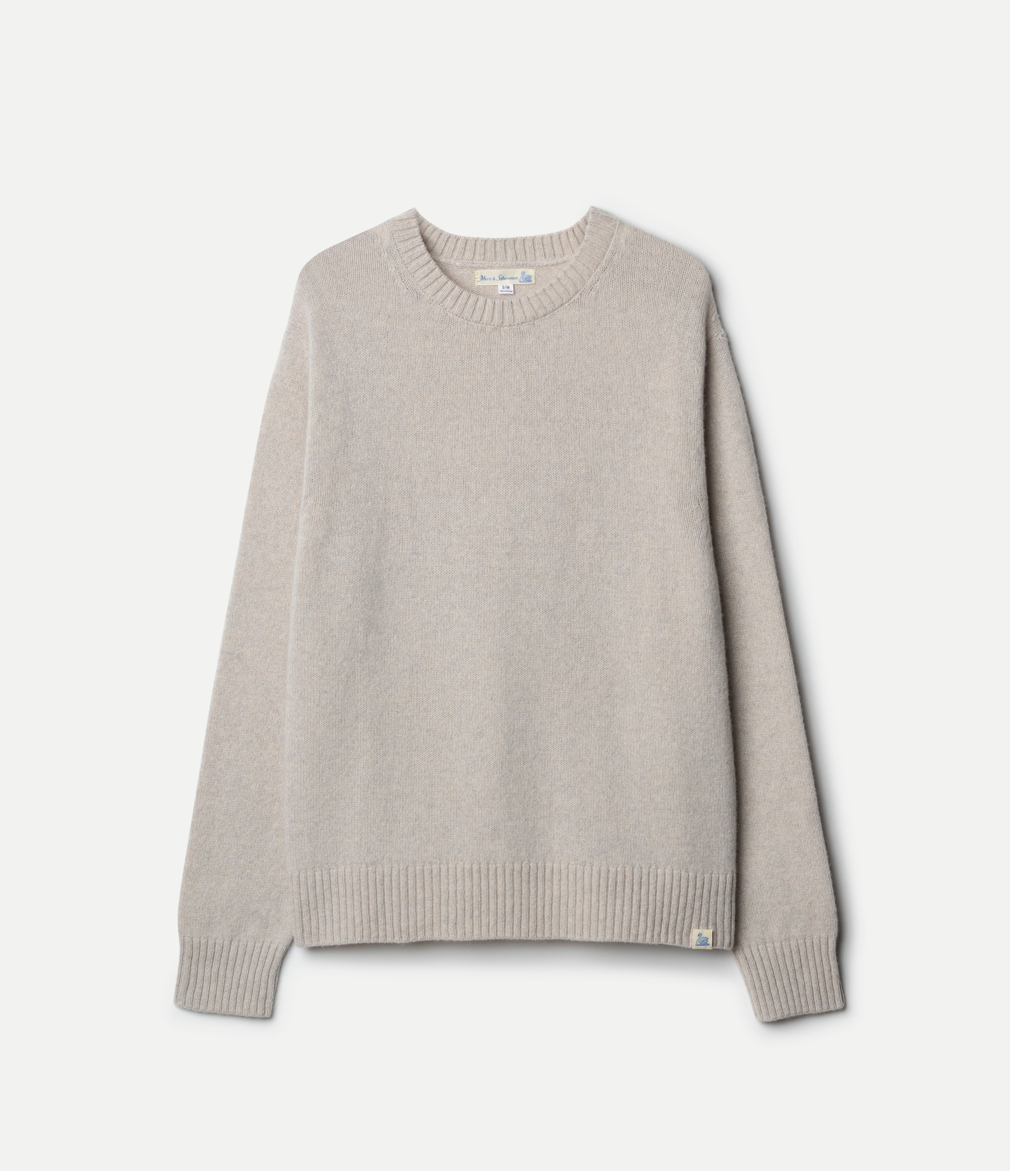 Gray cashmere sweater on a white background