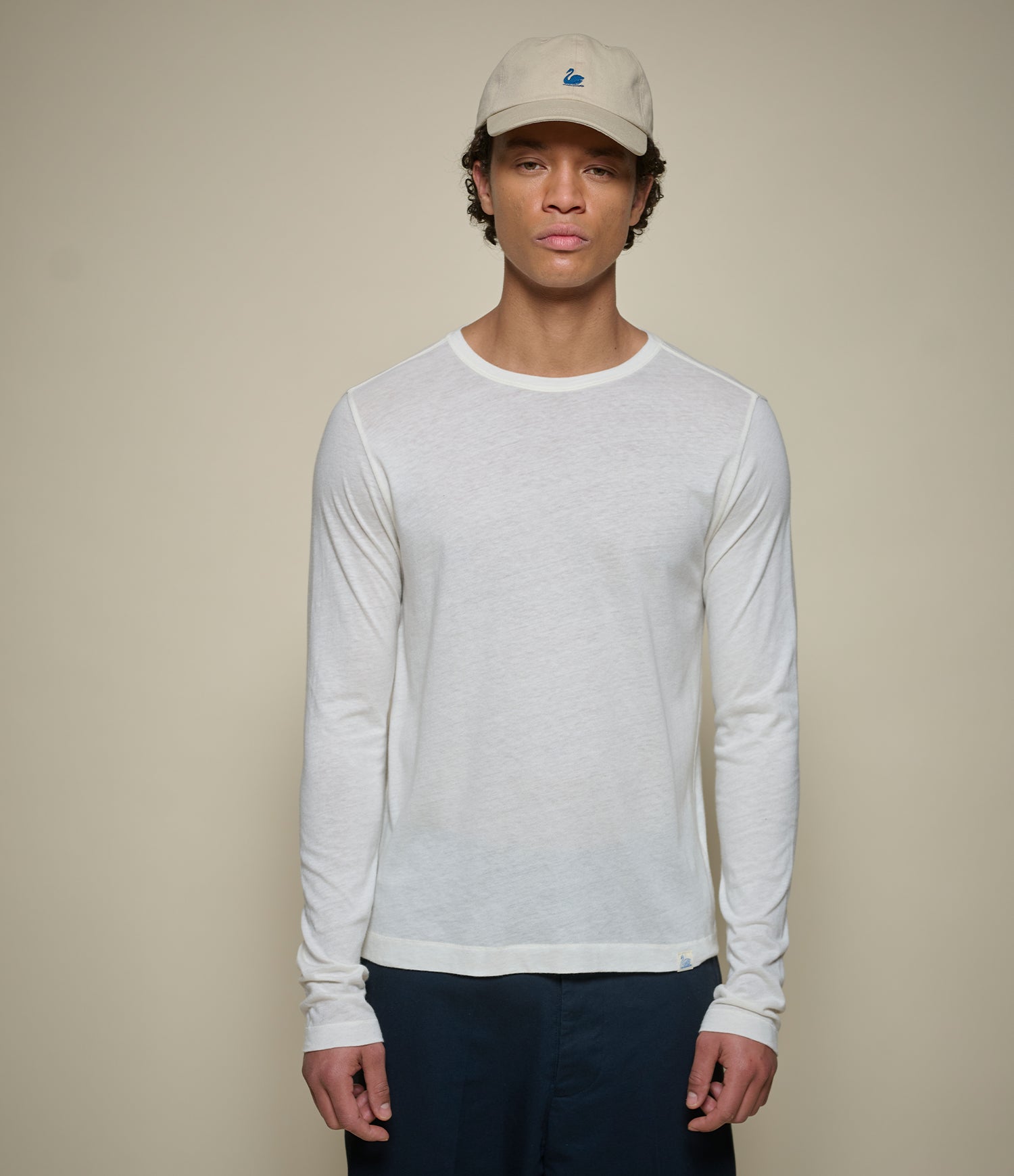 Premium Cotton-Cashmere Longsleeve – Merz b. Schwanen