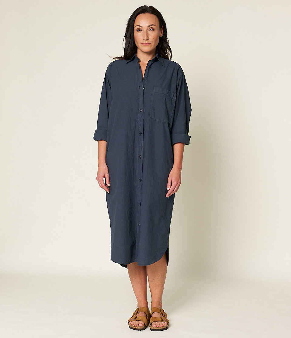 Paper Touch Cotton Poplin Shirt Dress – Merz b. Schwanen