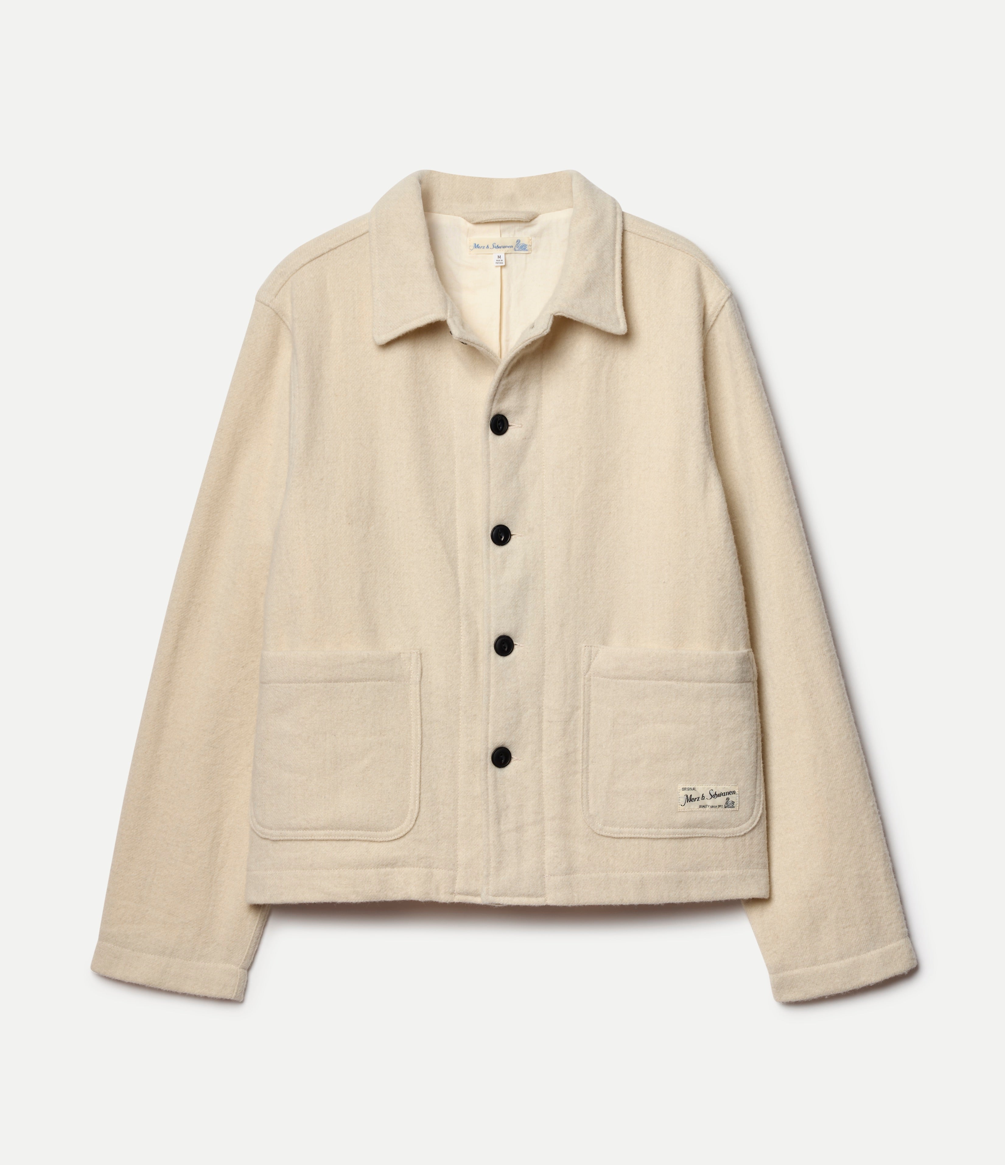 Traditionally Woven Burel Wool Cropped Worker's Jacket – Merz b