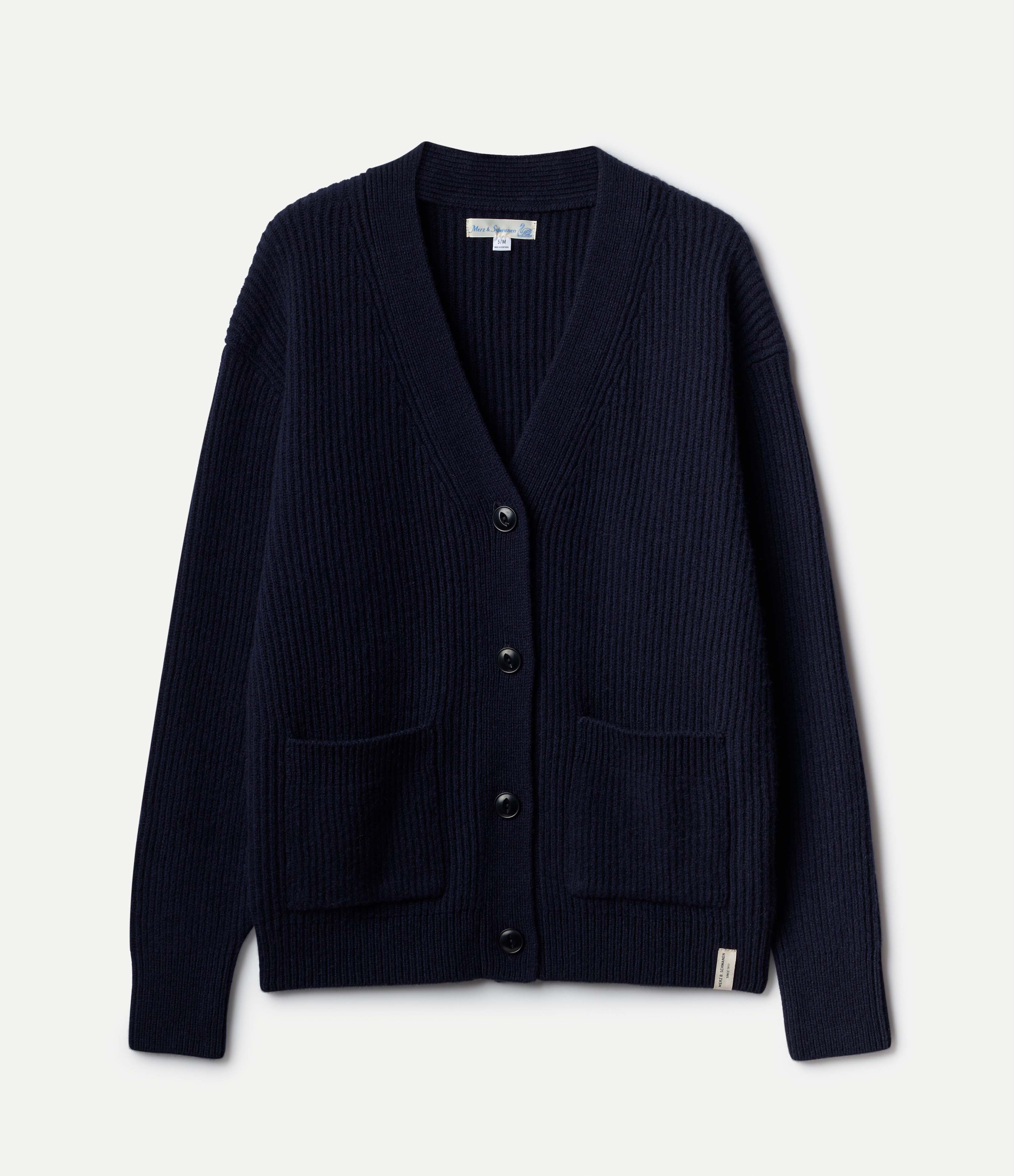 dark navy wool cardigan