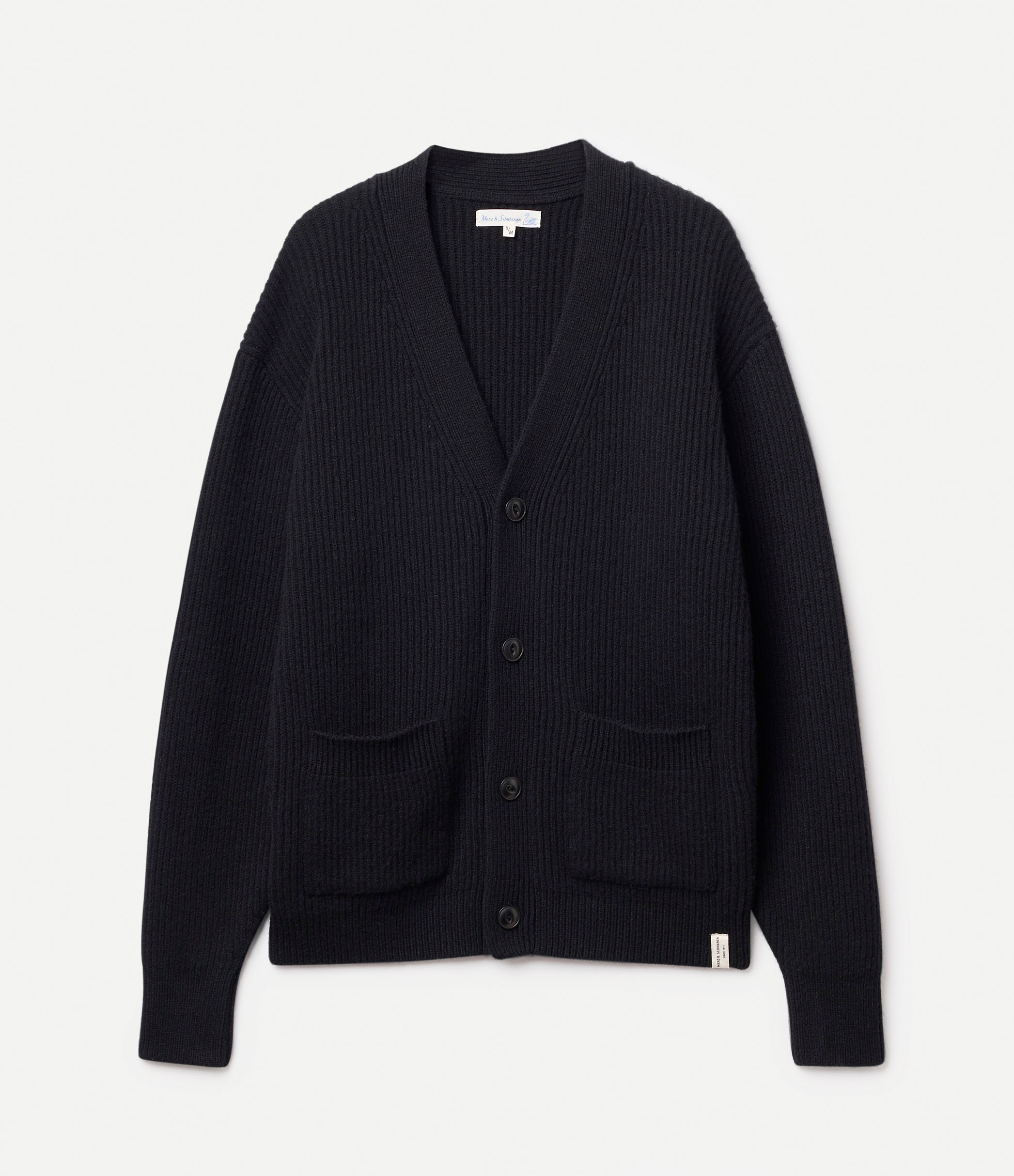 deep black wool cardigan
