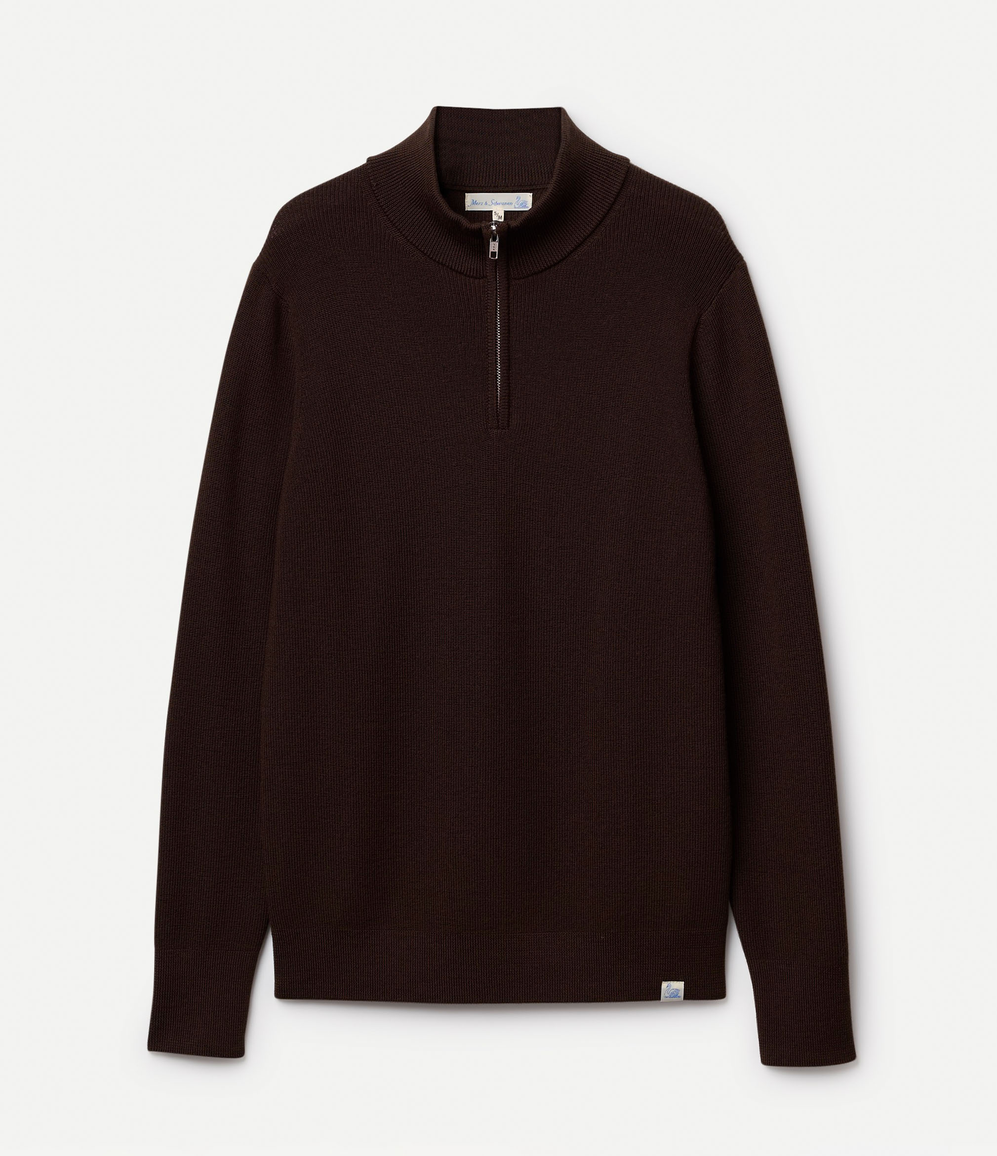 brown half zip sweater