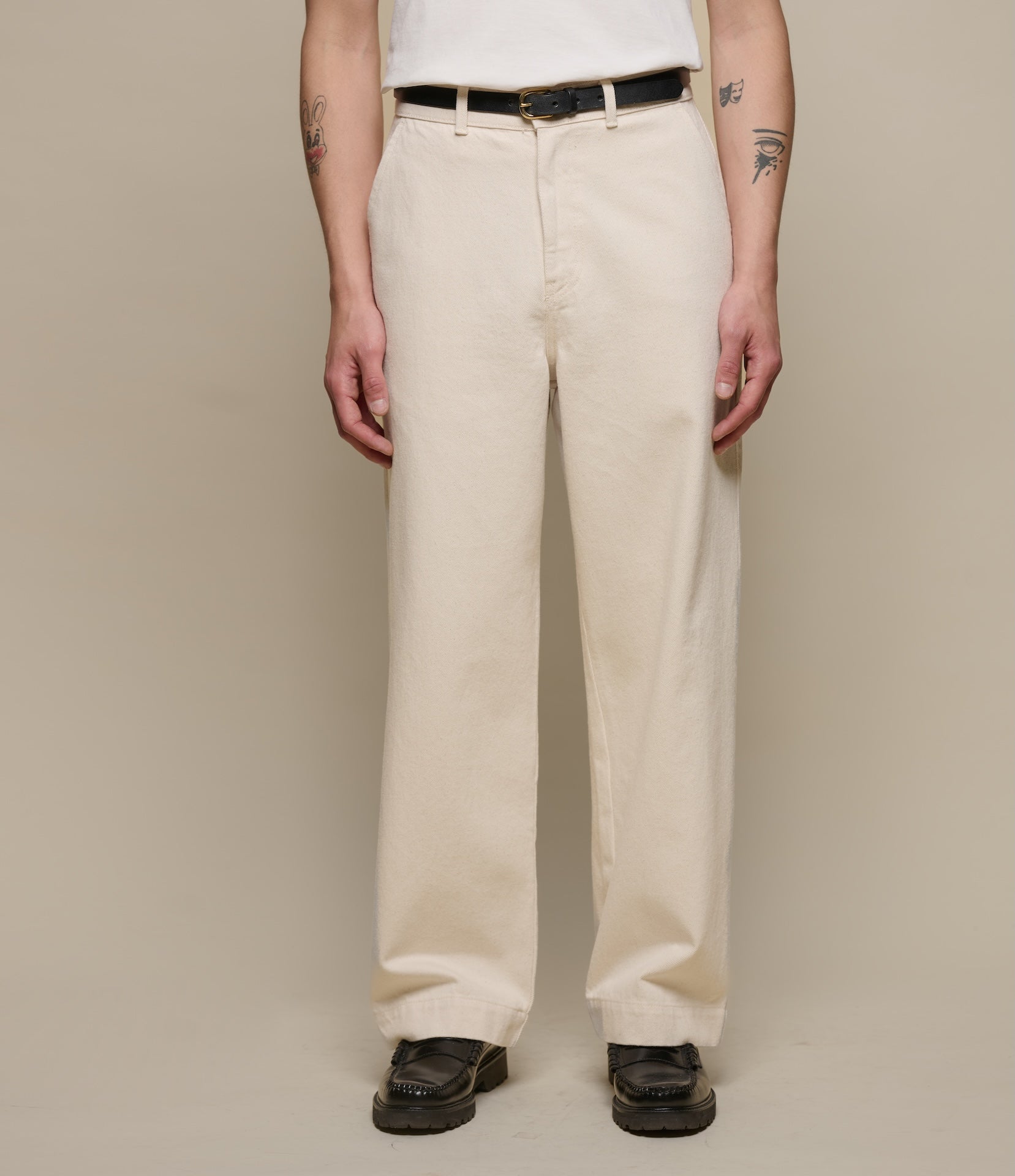 1940s Cotton Twill High Rise Wide Leg Chino – Merz b. Schwanen