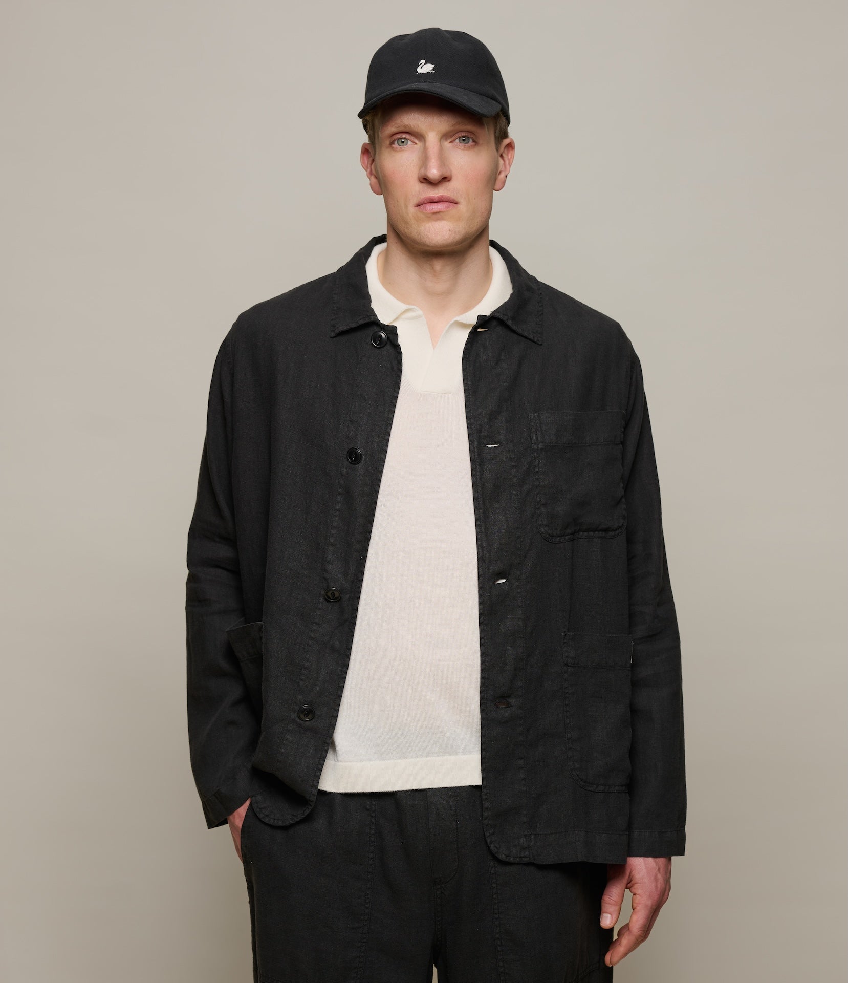 <極美品>今期26SS ATON COTTON LINEN JACKET COTTON LINEN KATSURAGI | WORK JACKET – ATON | エイトン