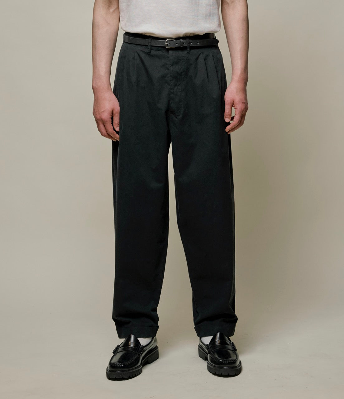 【MODERNIF】Mer pleats pants Pleated Cotton Poplin Ankle Length Pants – Merz b. Schwanen