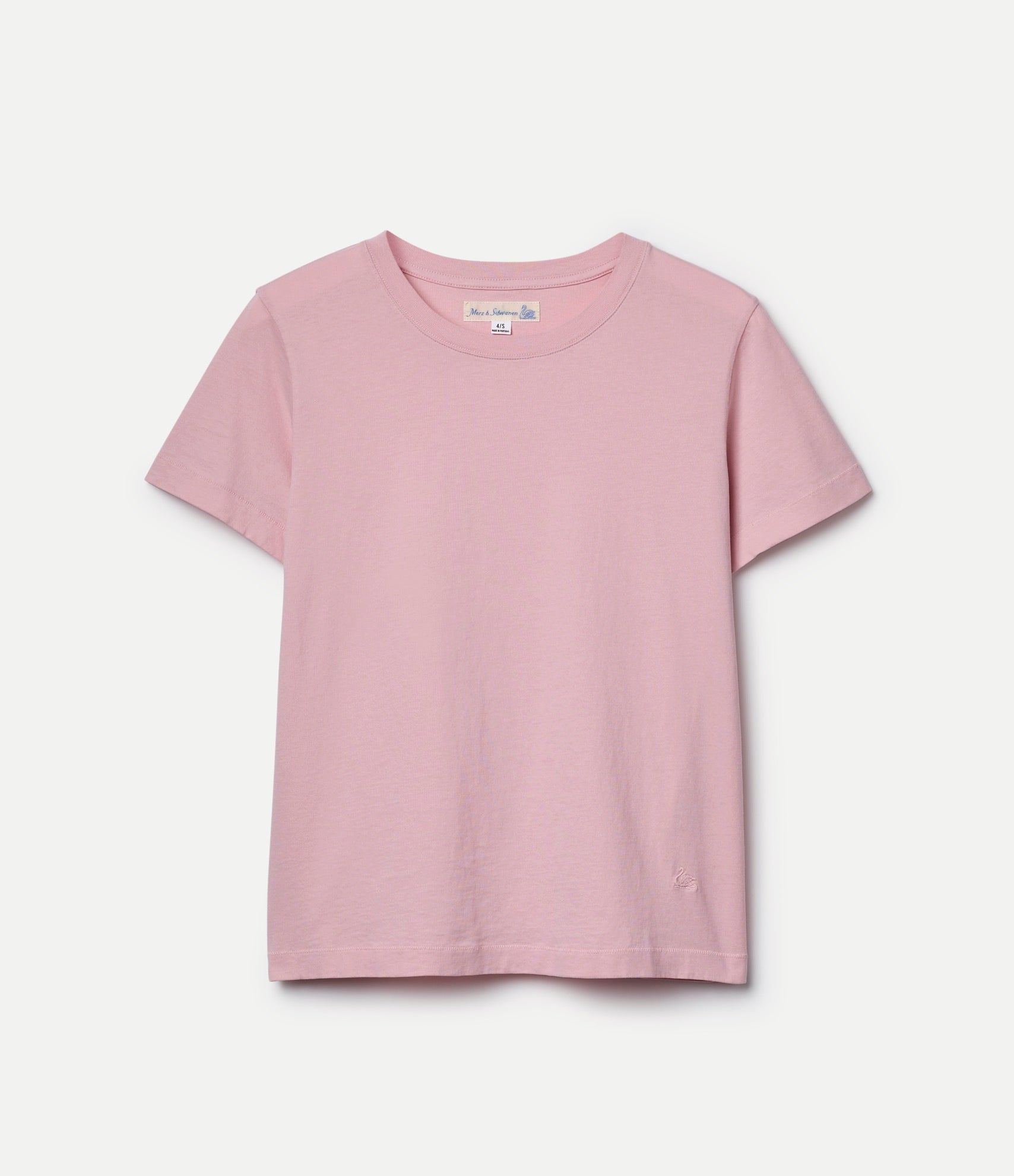 Pink t-shirt on a light gray background