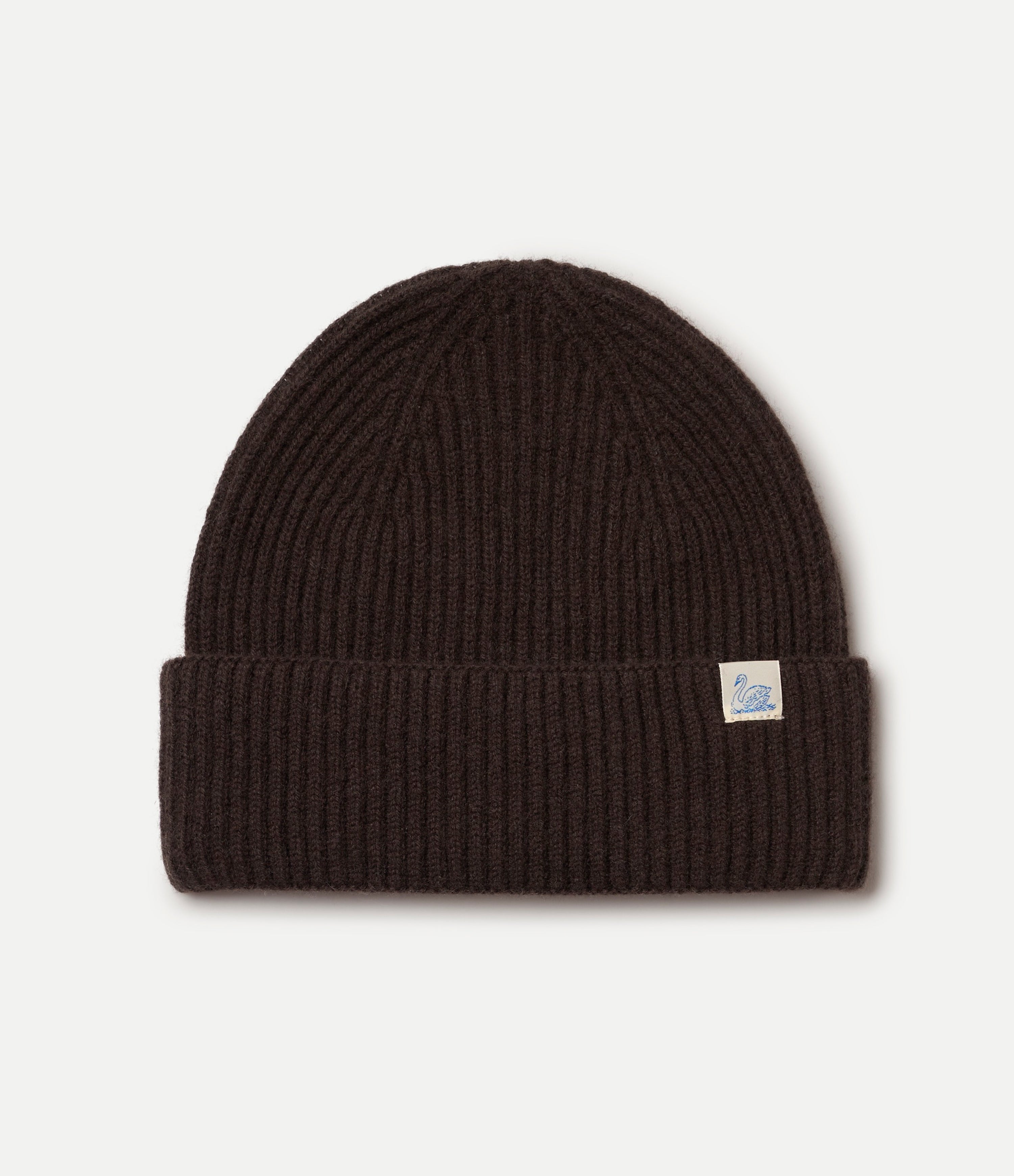 Merino Wool Ribbed Knit Beanie Classic Unisex Winter Hat Warm Cozy Embroidered  main image 3