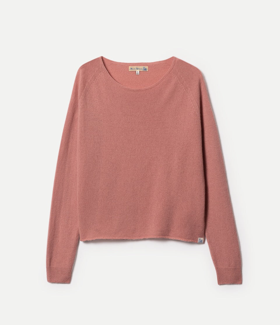 Pink long-sleeve shirt on a white background