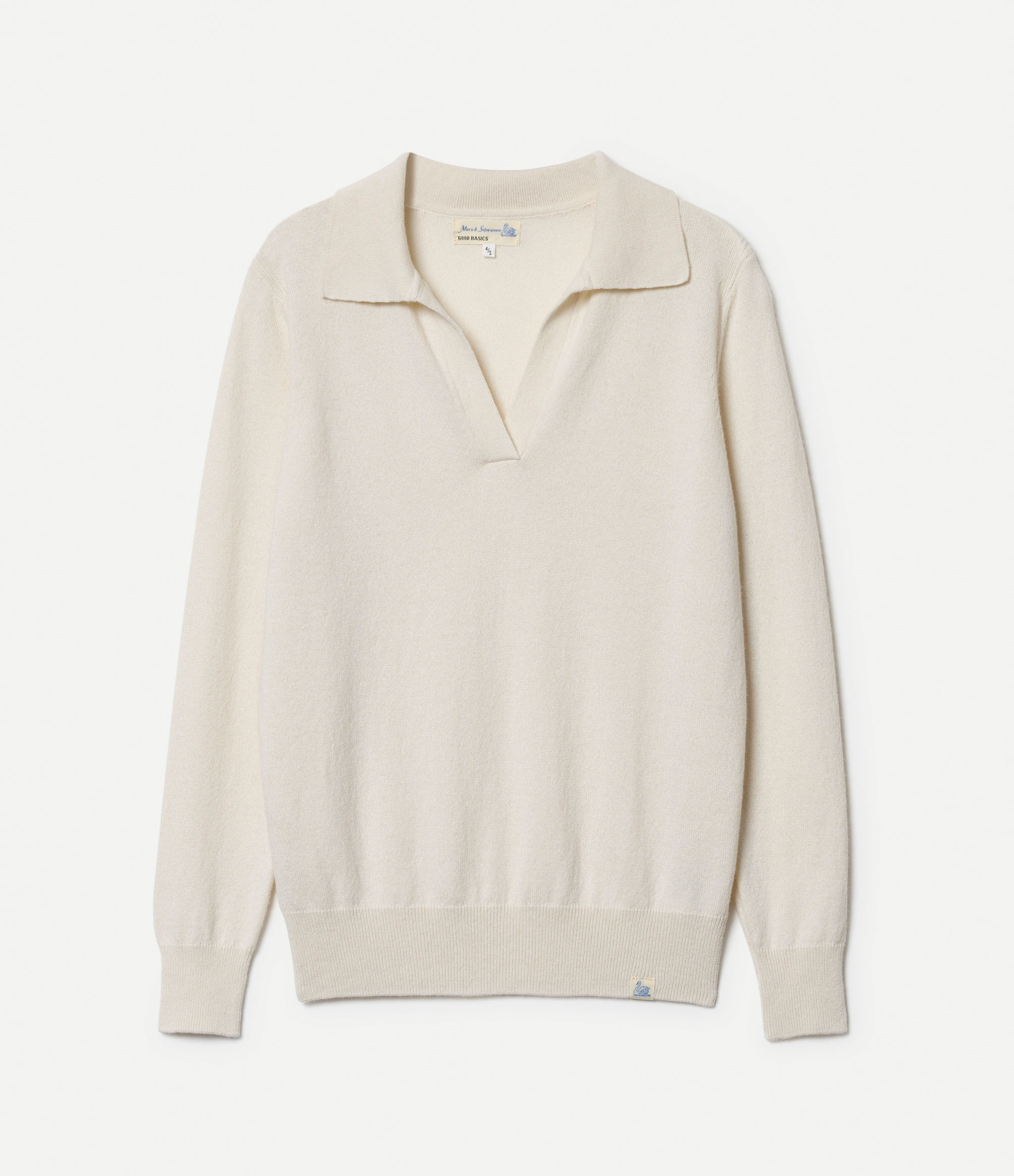 Beige sweater on a white background