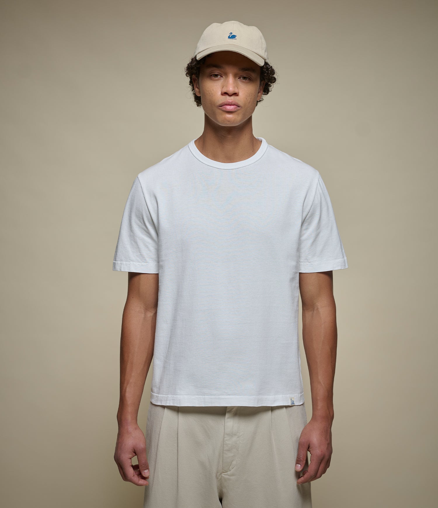 Flexwitme Tシャツ ホワイト White Cropped Organic Cotton T-Shirt | Merz b. Schwanen