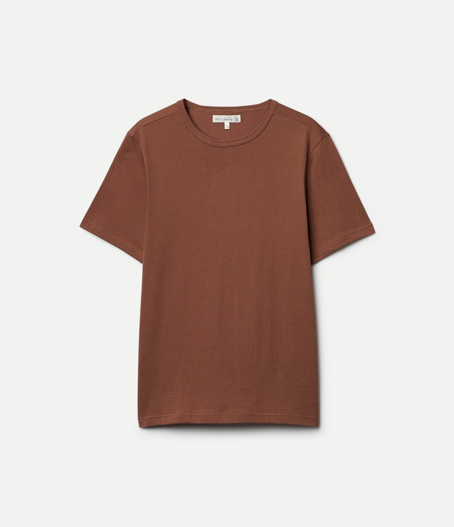 Brown t-shirt on a light gray background