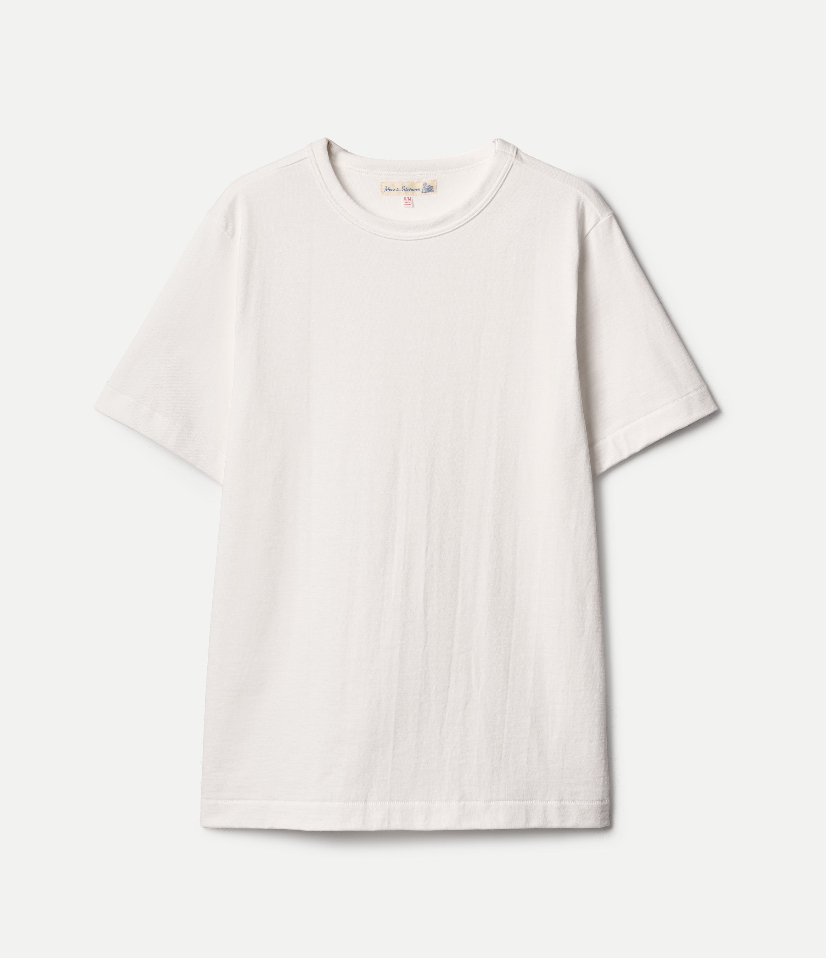 White relaxed fit t-shirt on a light gray background