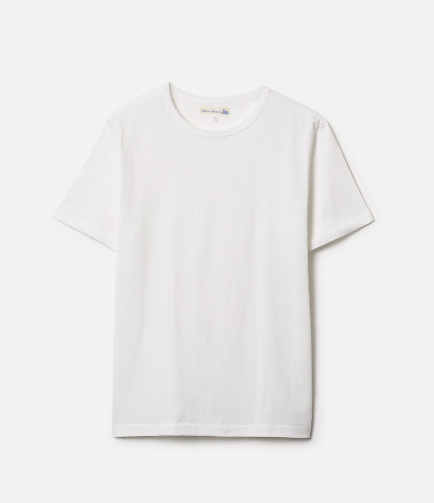White t-shirt on a light gray background