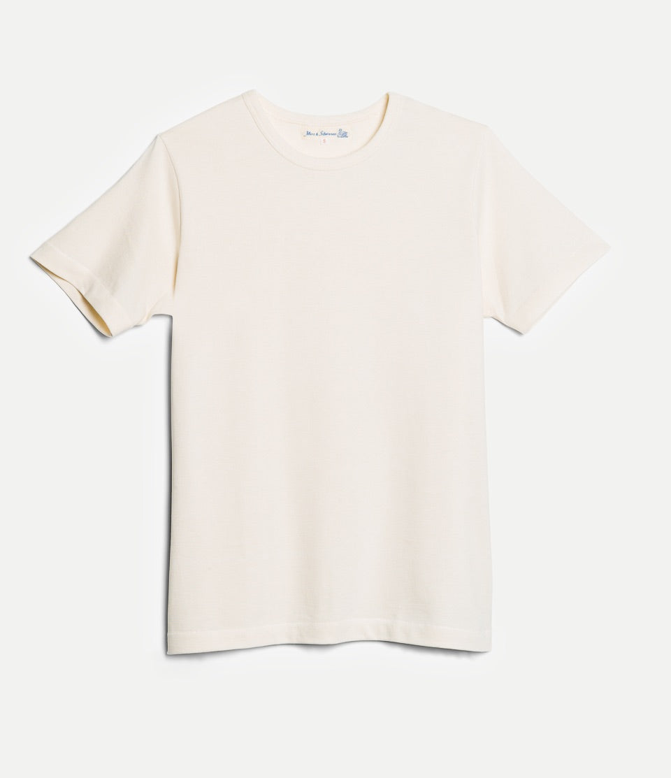 Beige t-shirt on a white background
