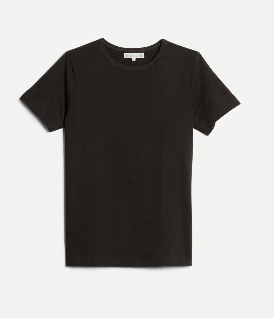 Dark gray t-shirt on a white background