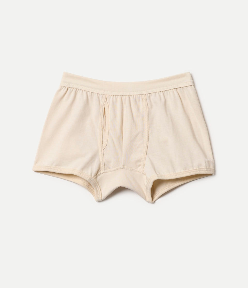 Beige shorts on a white background