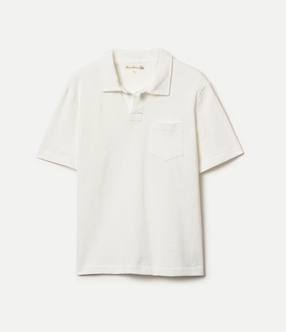 White polo shirt on a white background