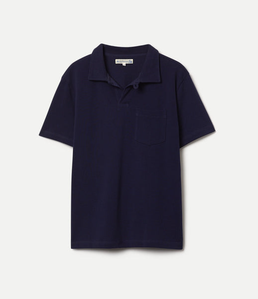 トップス SHISHIKUI POLO / NAVY Side Blocked Performance Micropique Polo Shirt