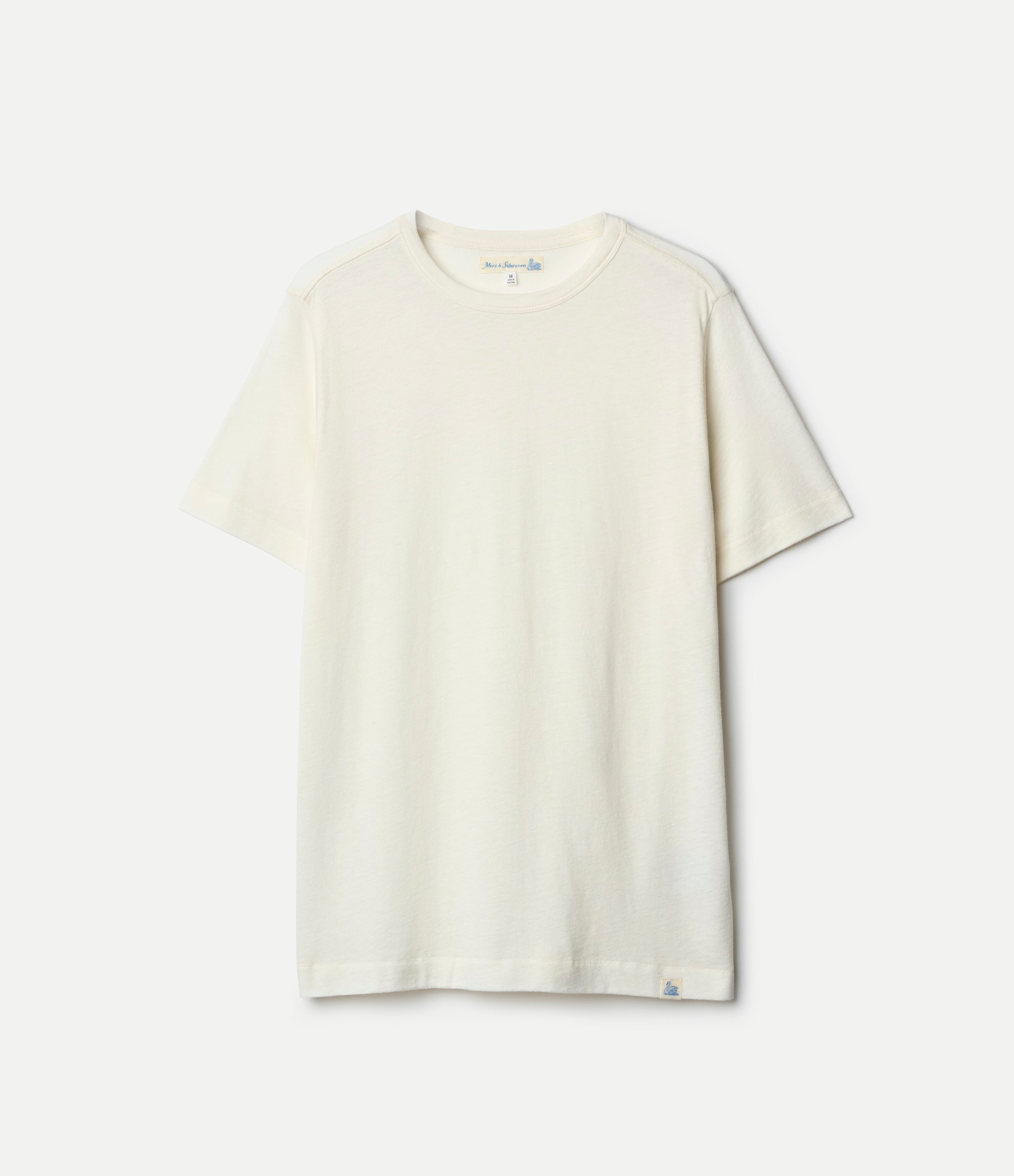 Beige cashmere T-shirt against neutral background