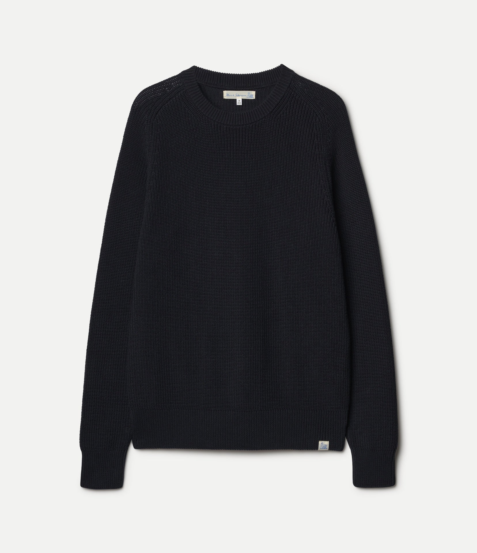 Navy Blue sweater on a light gray background