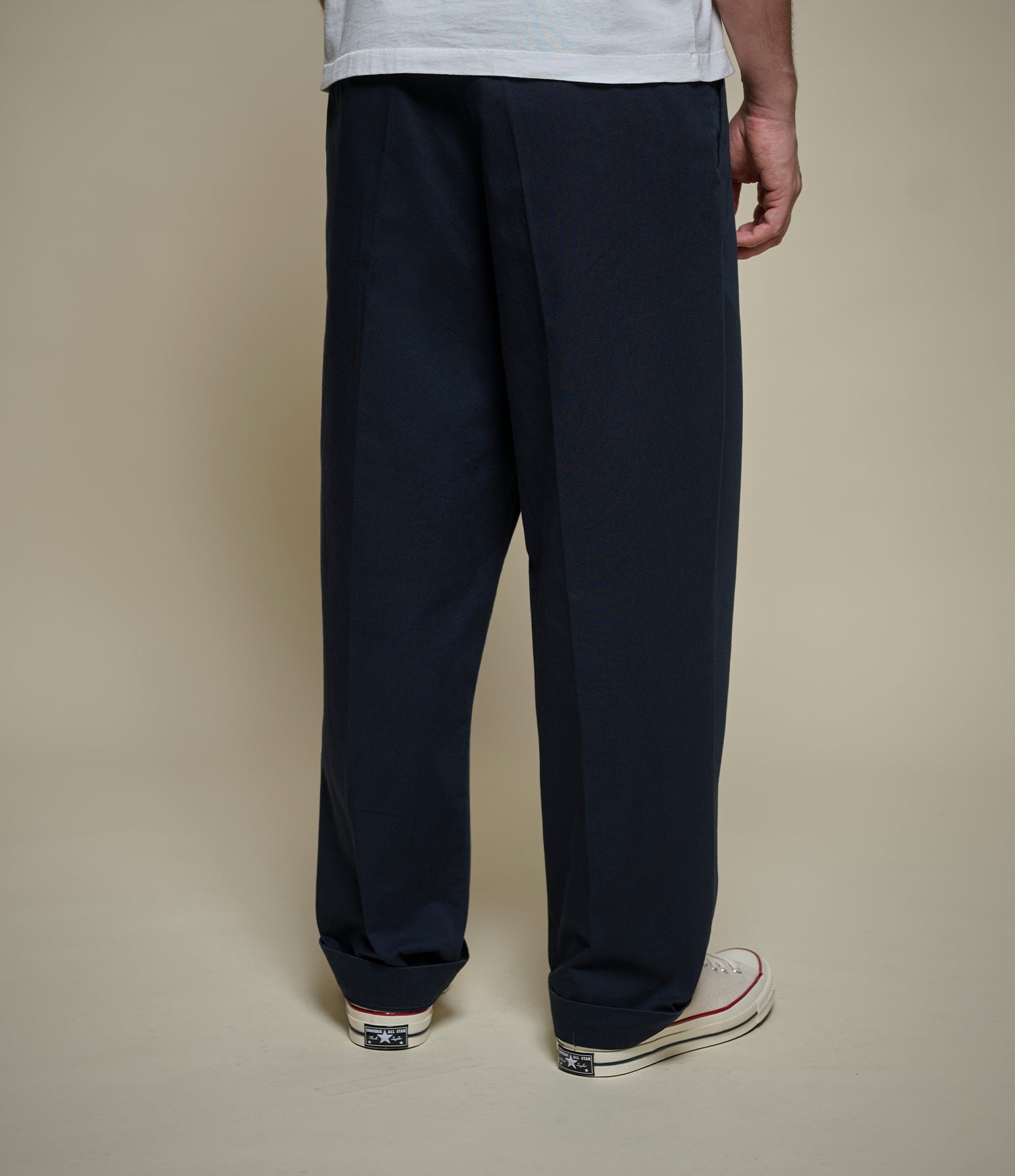Blue Cotton Twill Worker Chino | Merz b. Schwanen