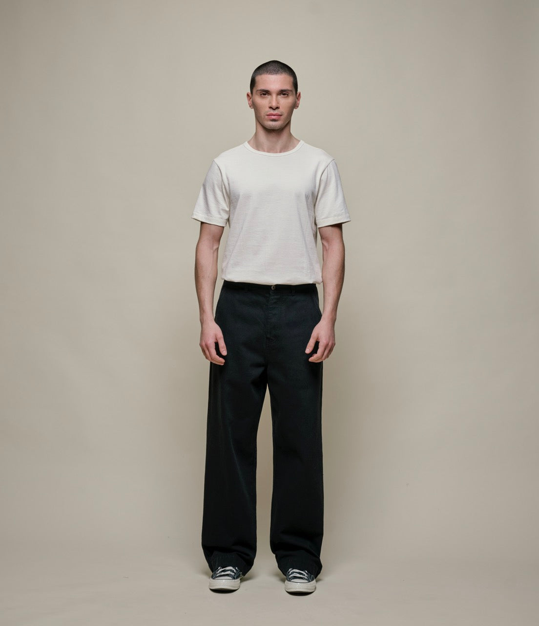 1940s Cotton Twill High Rise Wide Leg Chino – Merz b. Schwanen