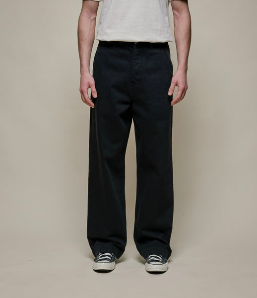 パンツ HIGH COUNT RUBBER CLOTH WIDE CHINOS(BEG) Neo Blue Chinos