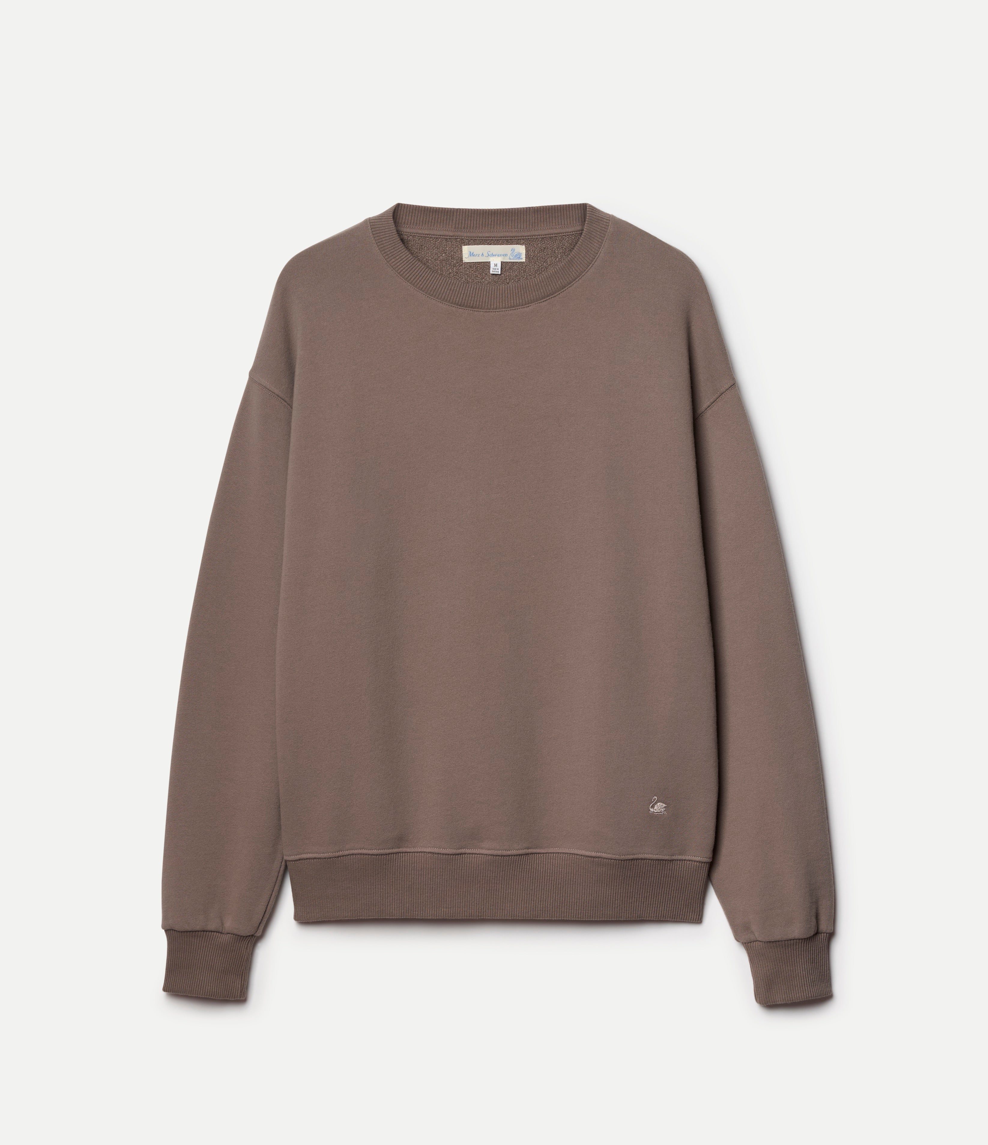 Brown sweatshirt on a light gray background