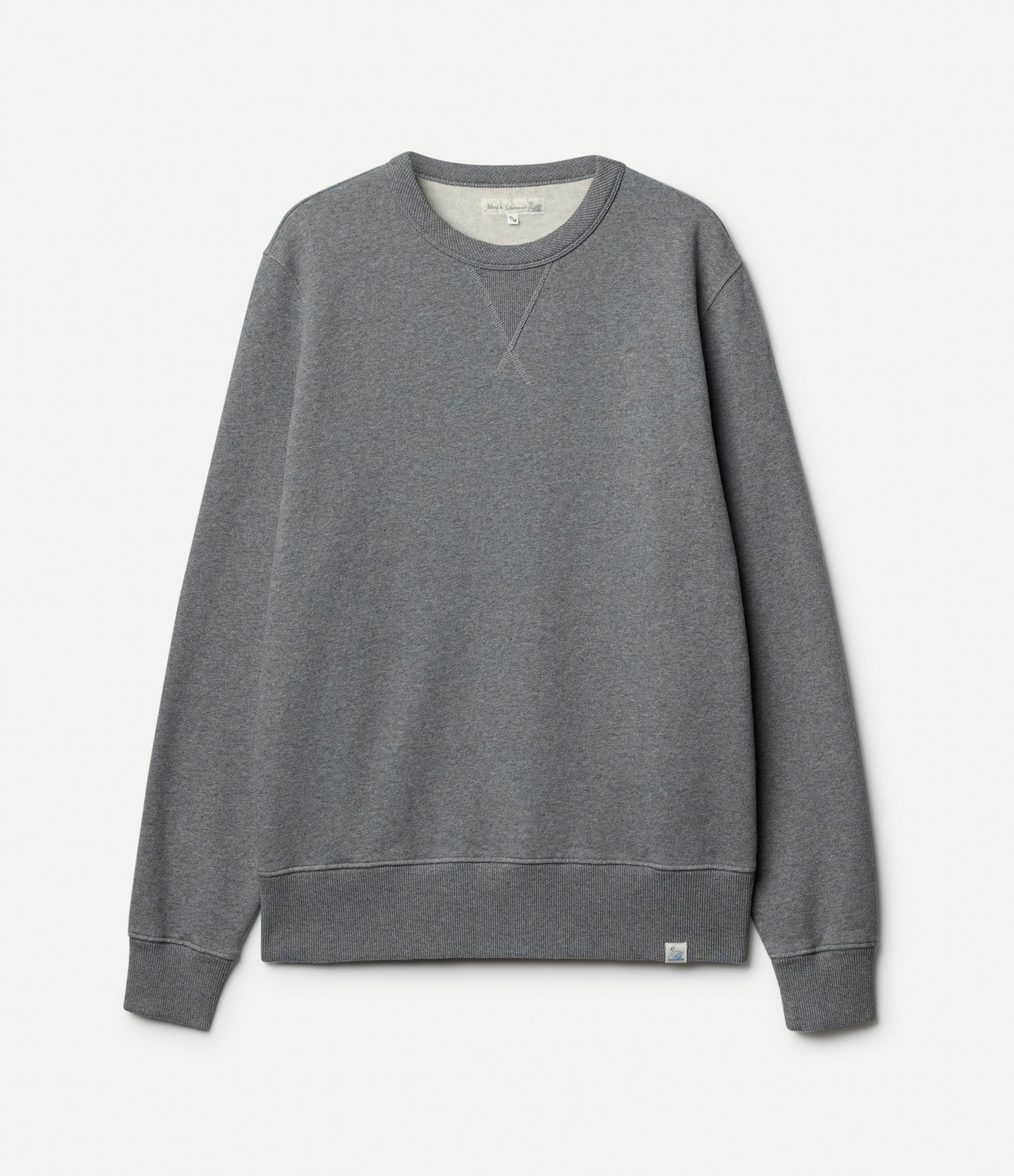 Grey sweatshirt against a white background