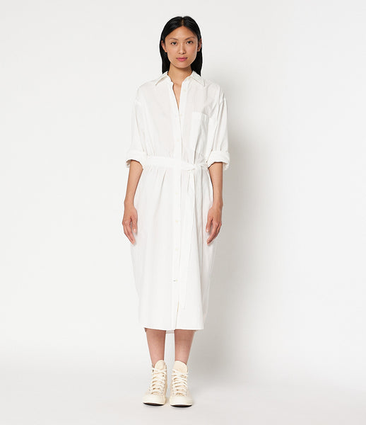 【hana様】papillon stripe shirt dress白 M Papillon Stripe Shirt Dress（ワンピース）｜Her lip to（ハー
