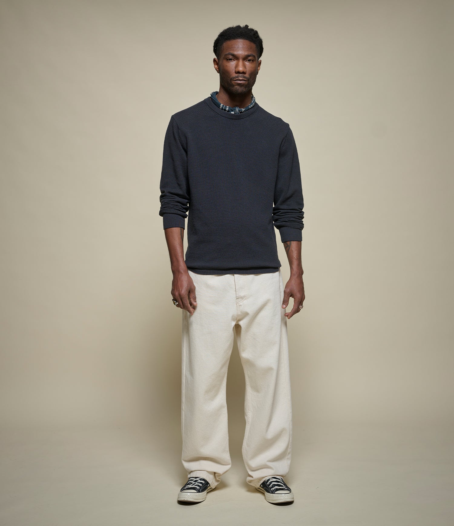 Lightweight Waffle Knit Sweater – Merz b. Schwanen