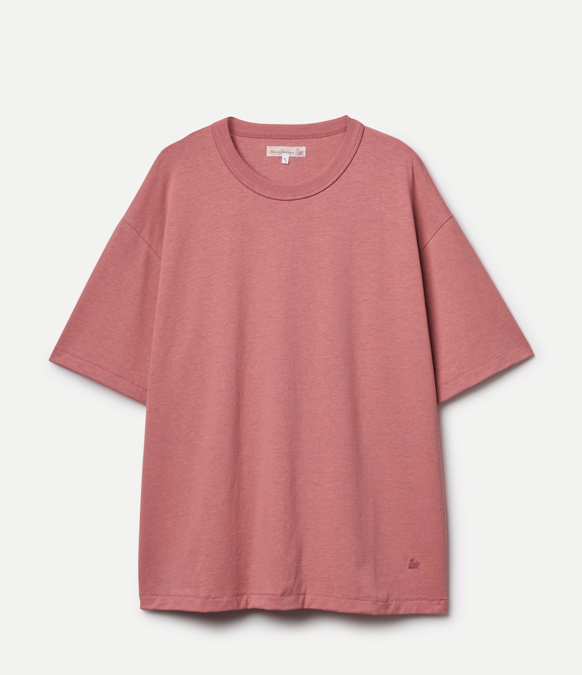 Pink t-shirt on a light gray background