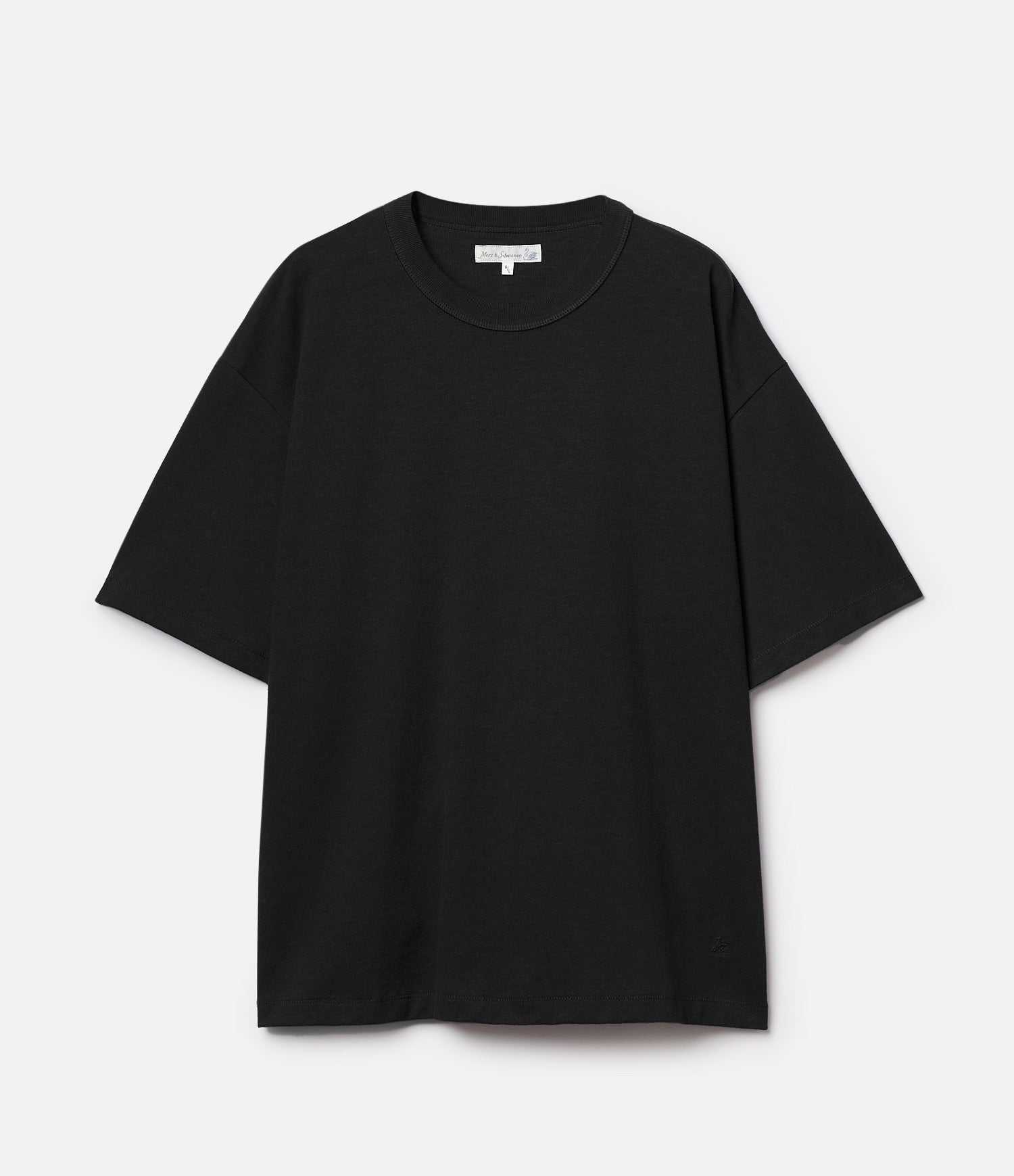 Black boxy fit t-shirt on a white background