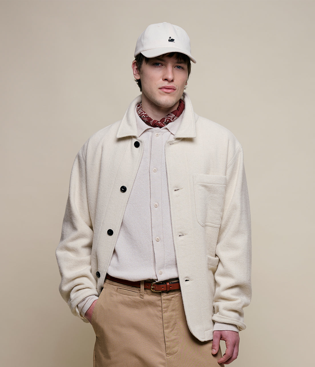 Traditionally Woven Burel Wool Worker's Jacket