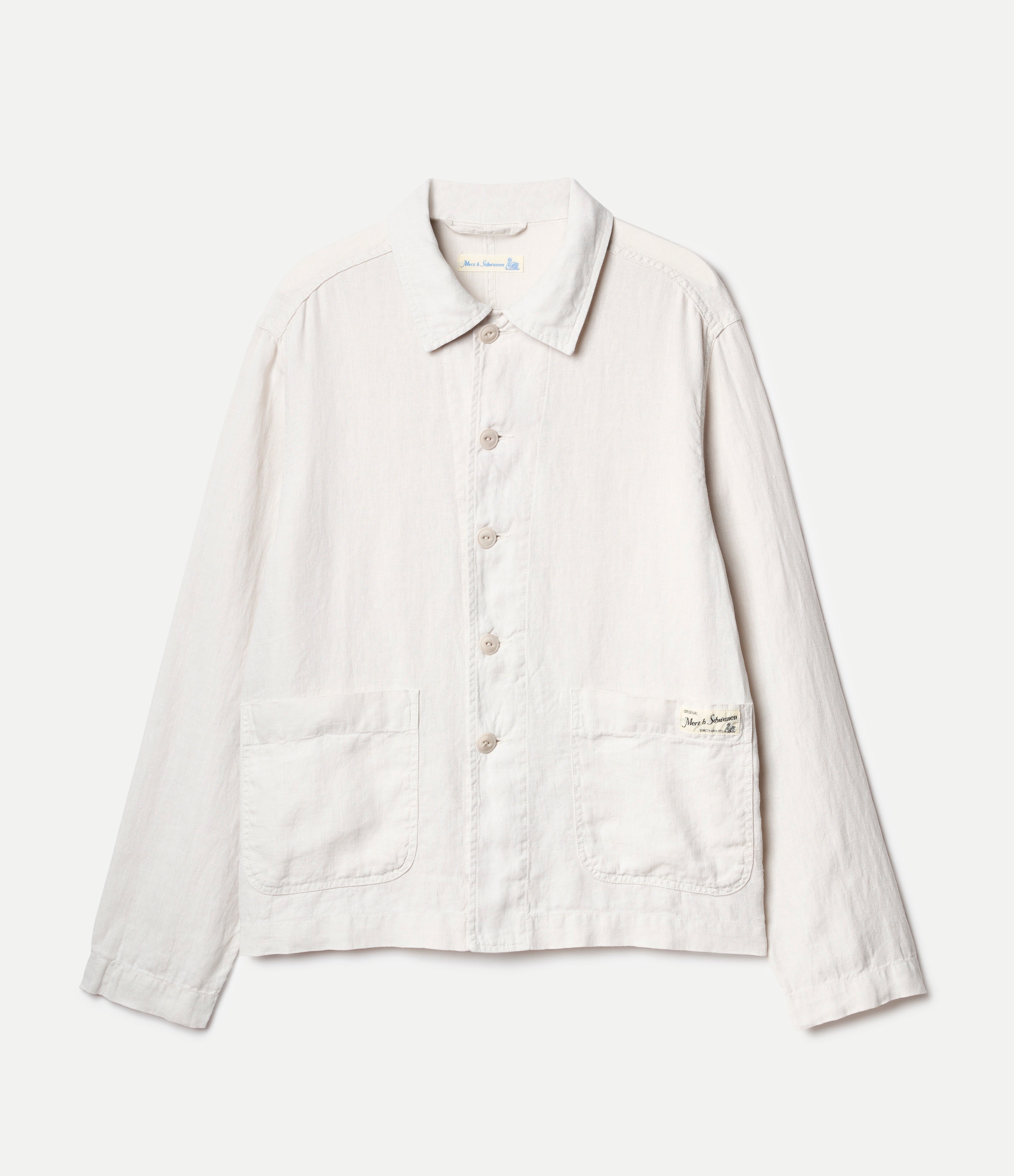 Cropped Worker's Linen Jacket – Merz b. Schwanen