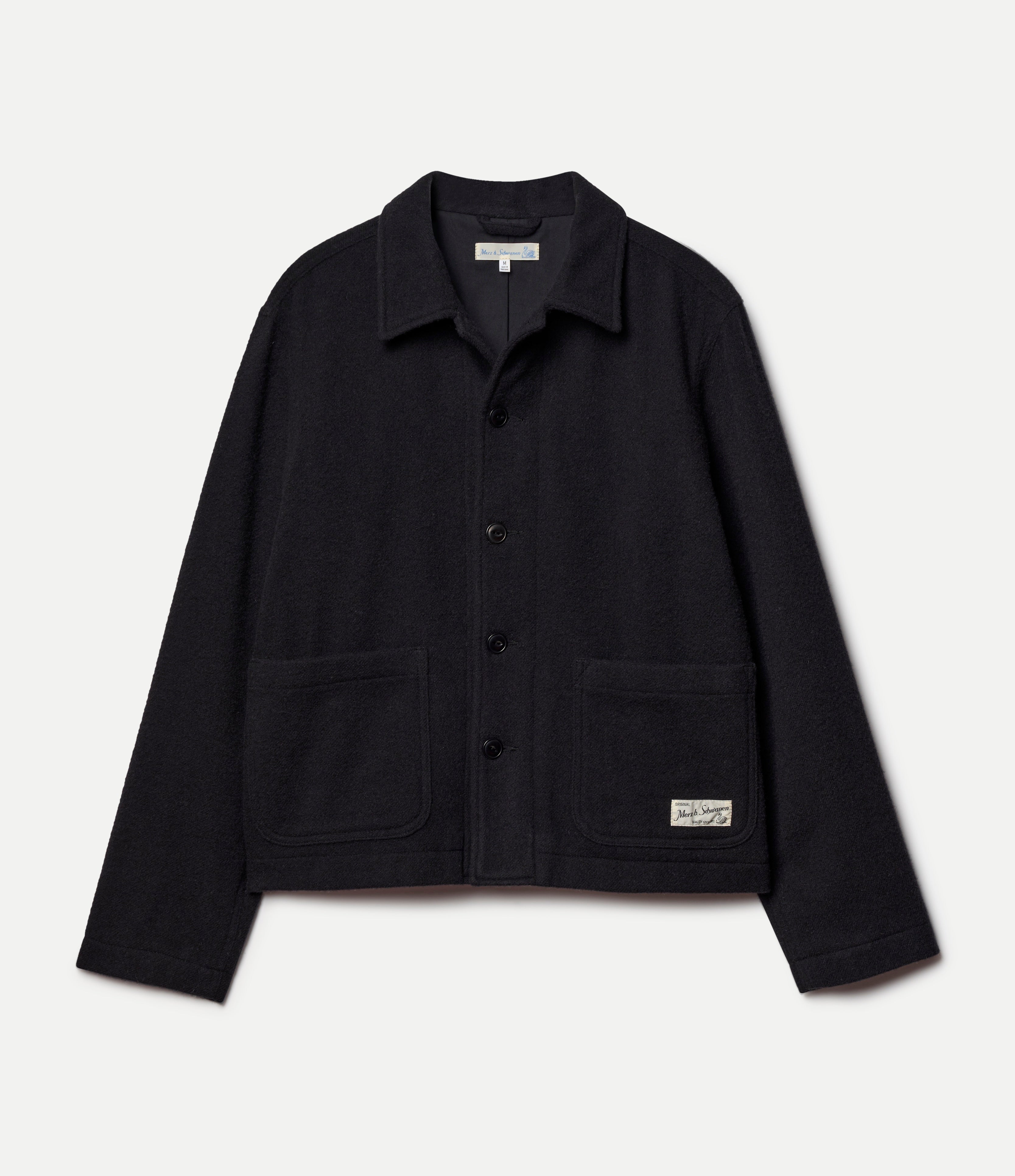m*c様 th products Type-B Technical Wool B Traditionally Woven Burel Wool Cropped Worker's Jacket – Merz b