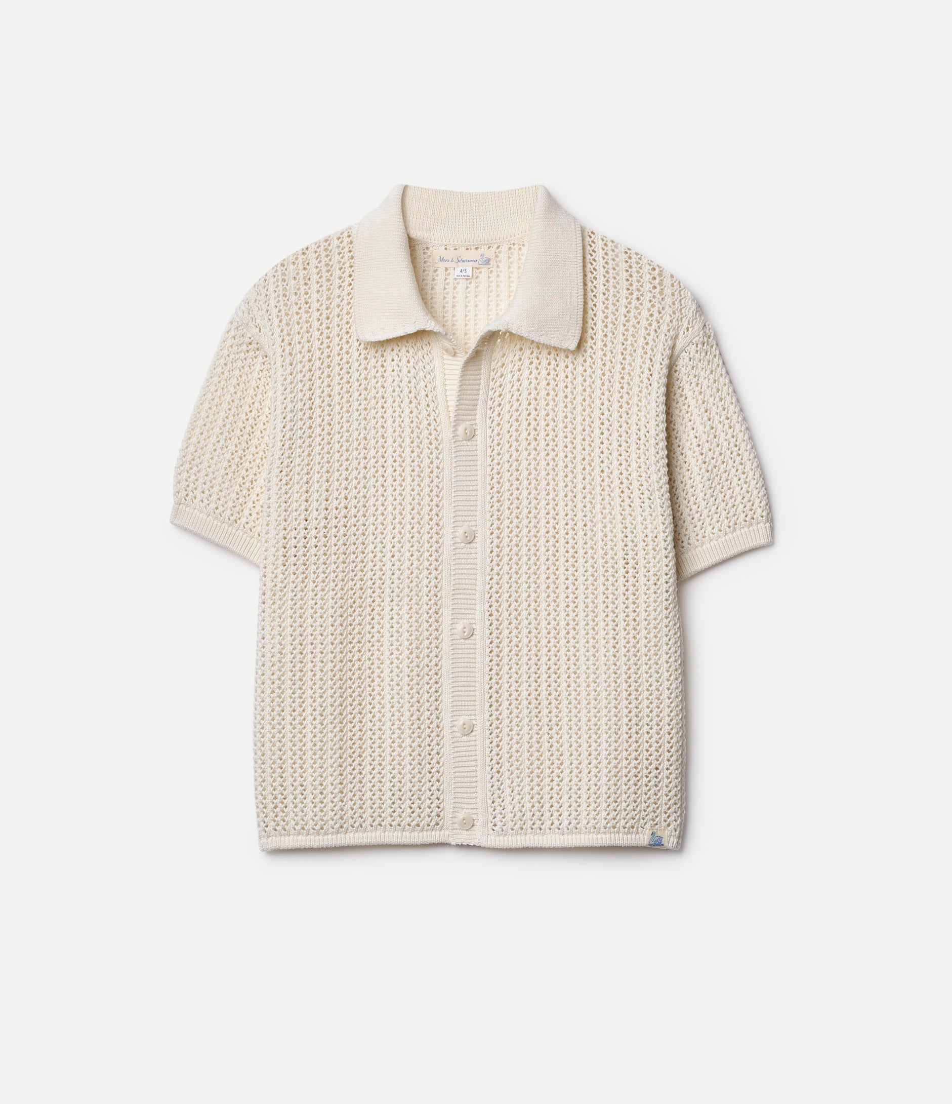 メンズ BoTT レア Cotton Crochet S⁄S Shirt
