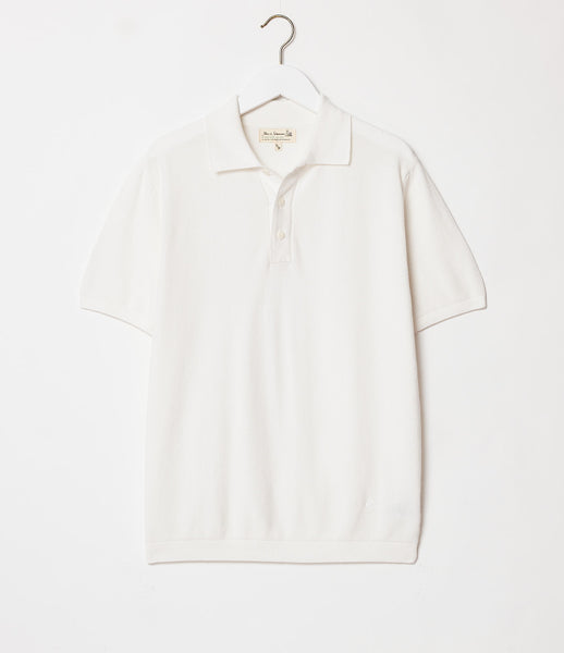 【2plan】Berna Linen Collar Knit Short Sleeve T-shirt Cotton Pikée Short Sleeve Polo Shirt – Merz b. Schwanen