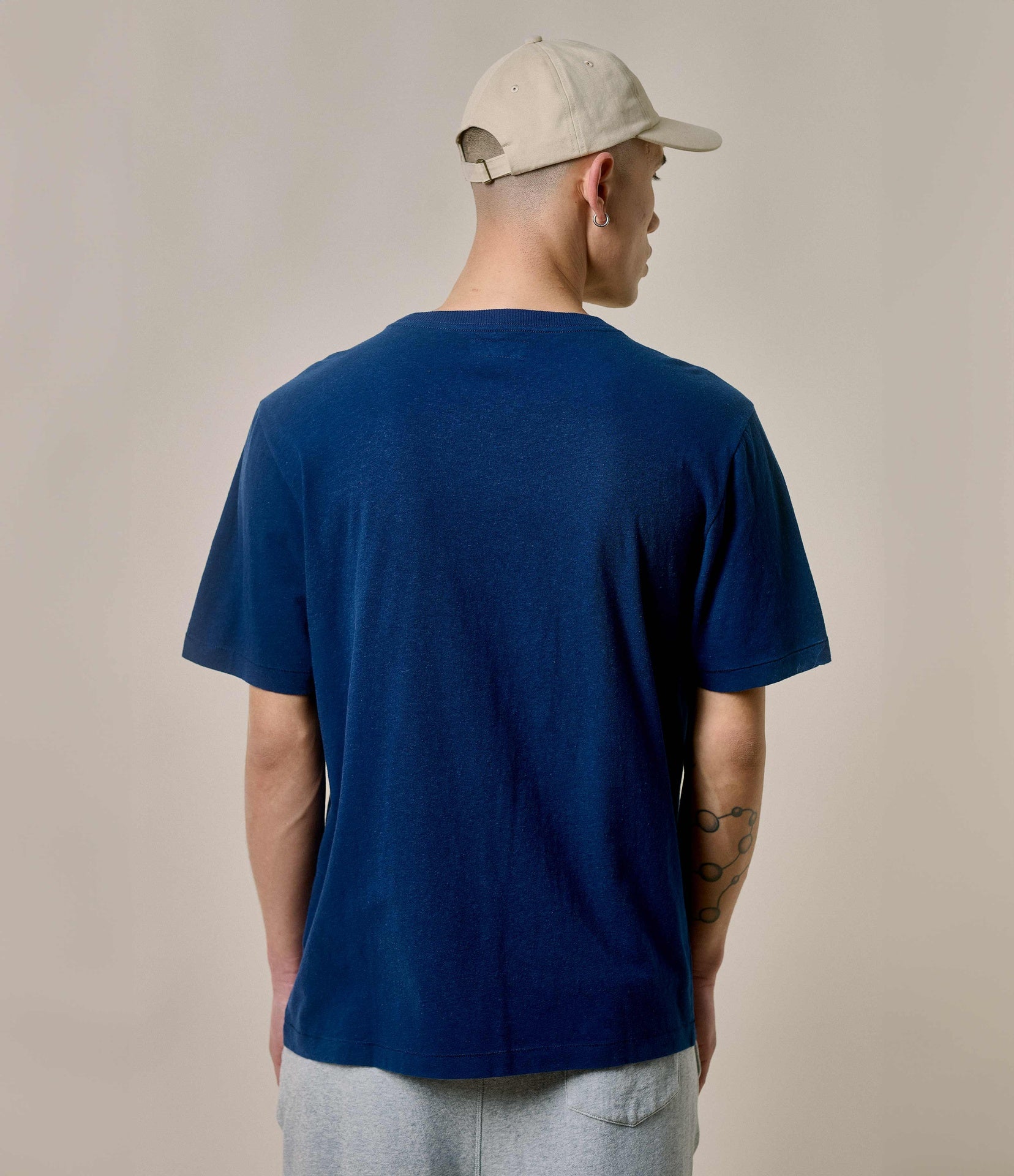 【関税&送料込】Msgm Navy Blue Cotton T-Shirt Cotton-Hemp T-Shirt, All Plant-Based – Merz b. Schwanen