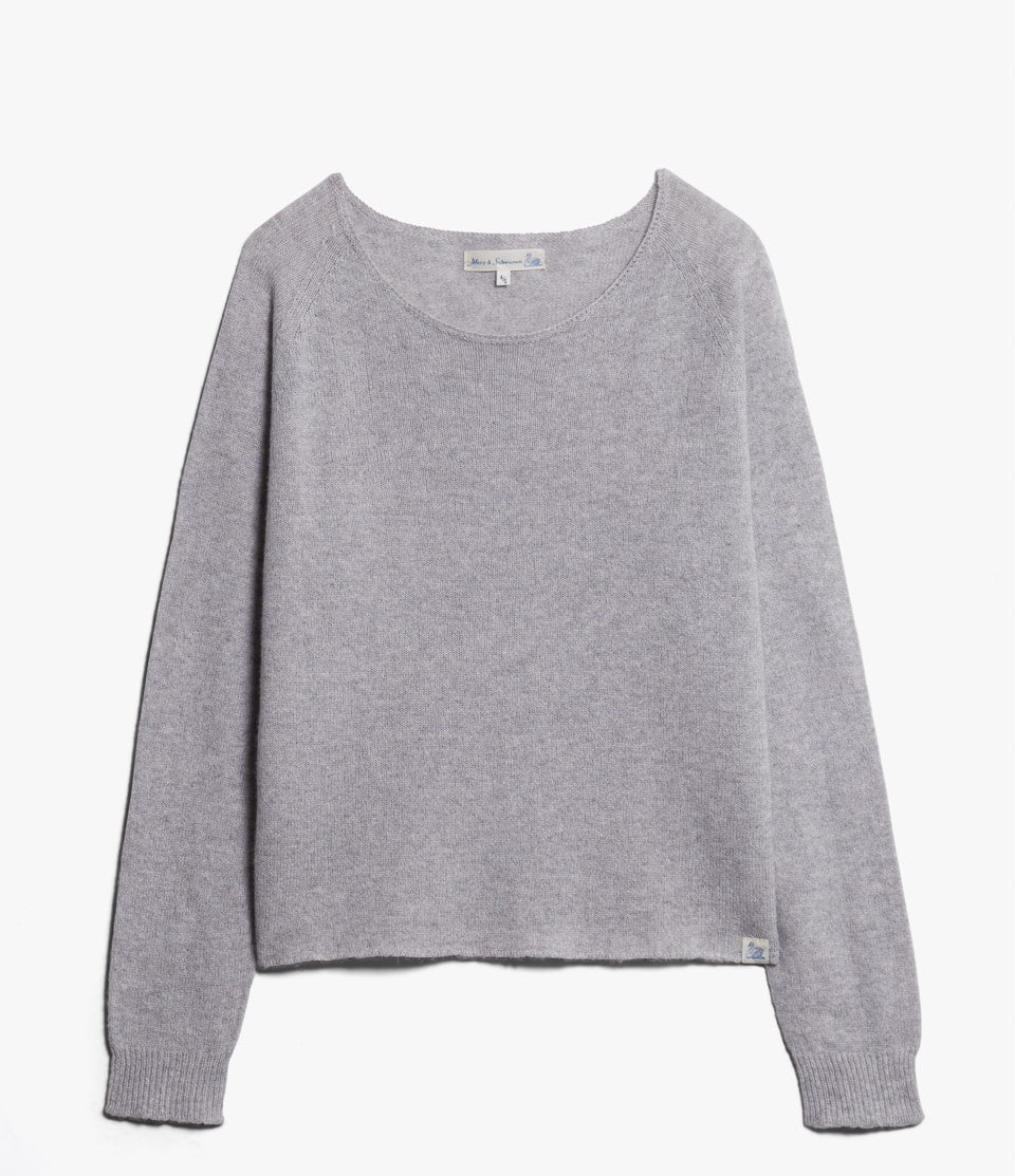 Lightweight Merino Wool-Cashmere-Silk Raglan Sweater – Merz
