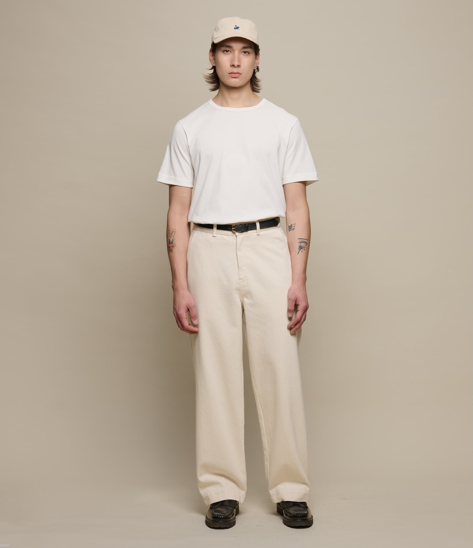 1940s Cotton Twill High Rise Wide Leg Chino – Merz b. Schwanen